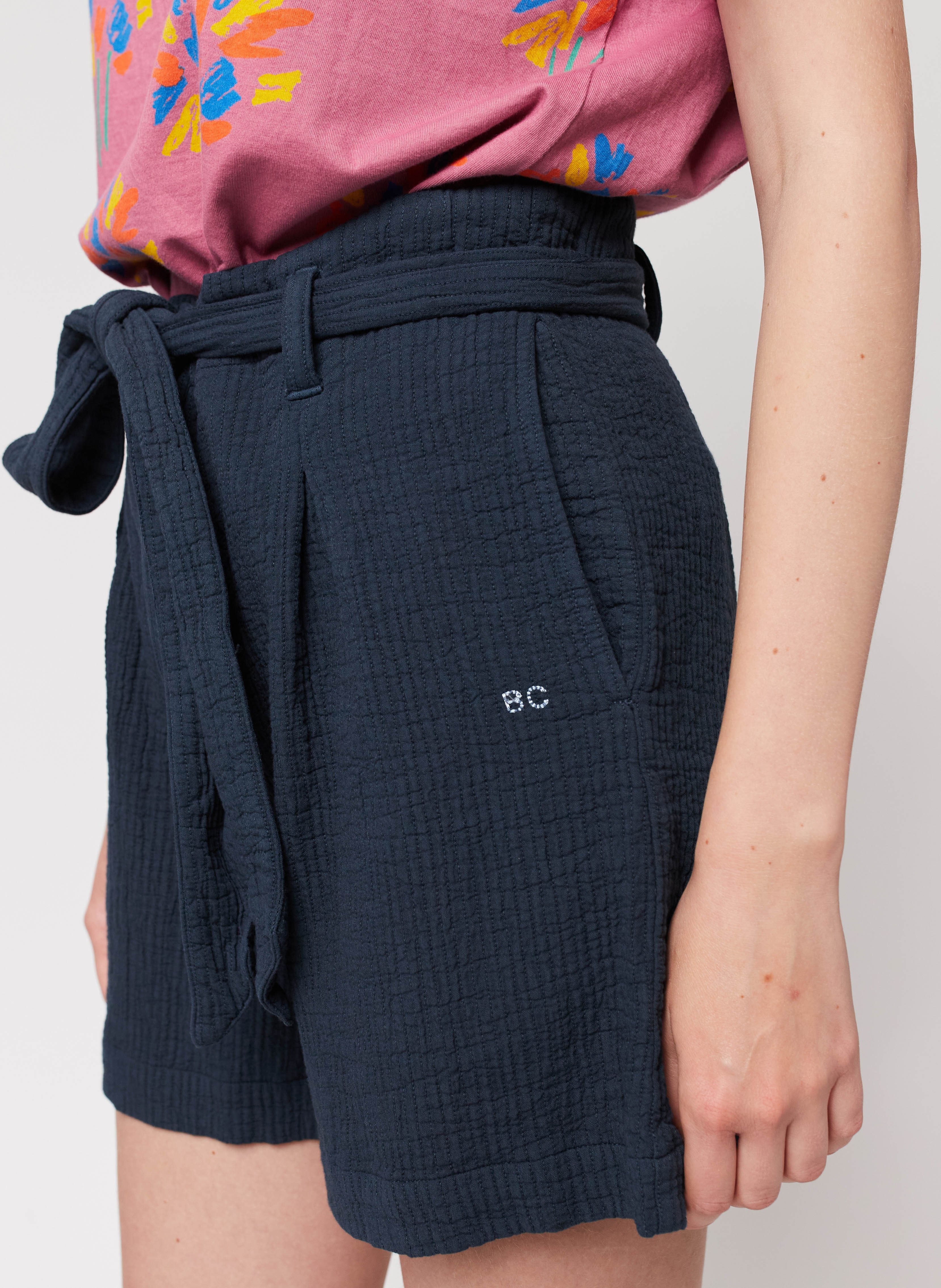 Short droit taille haute en coton BOBO CHOSES Bleu