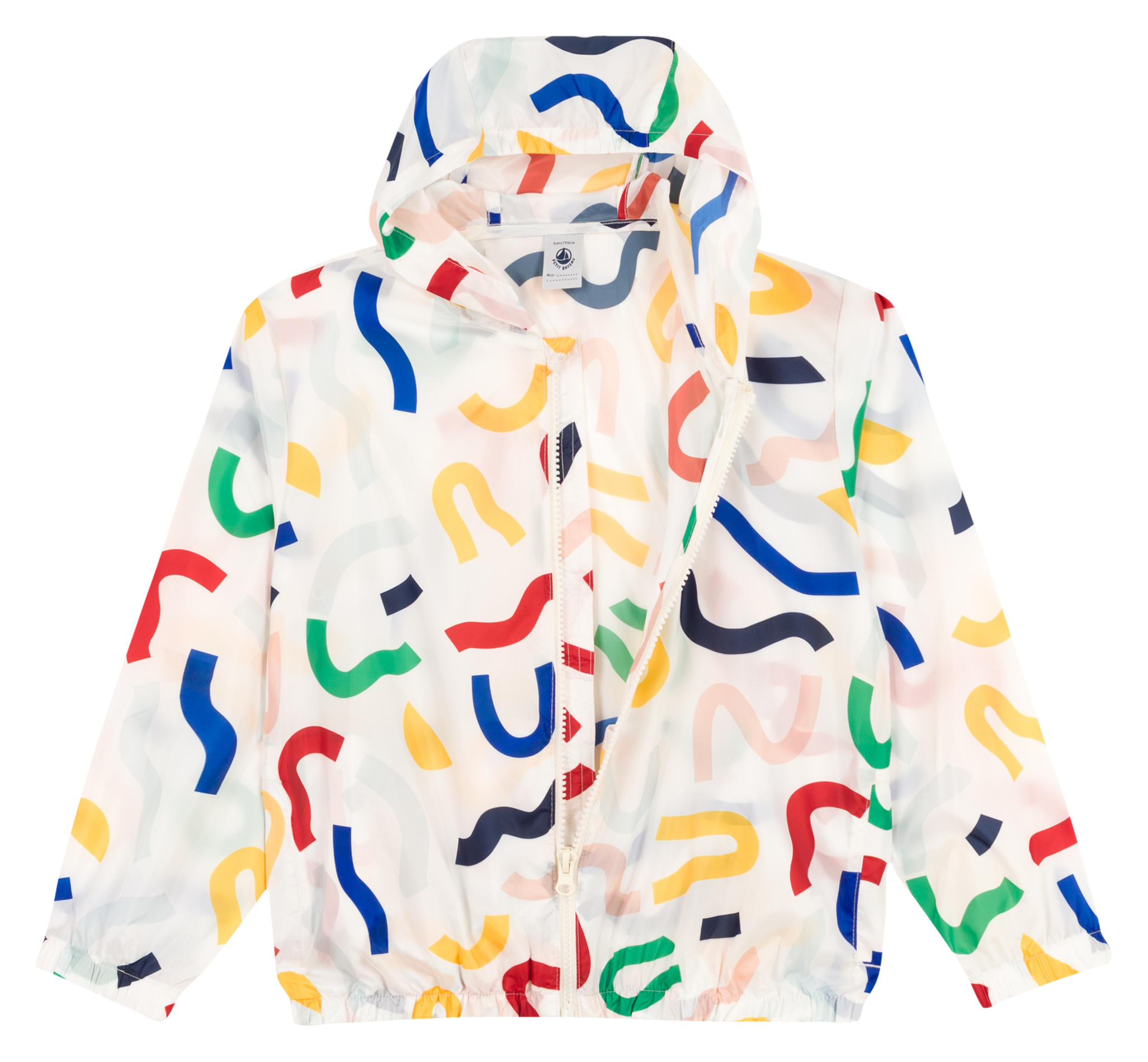Coupe-vent imprimé à capuche PETIT BATEAU Multicolore
