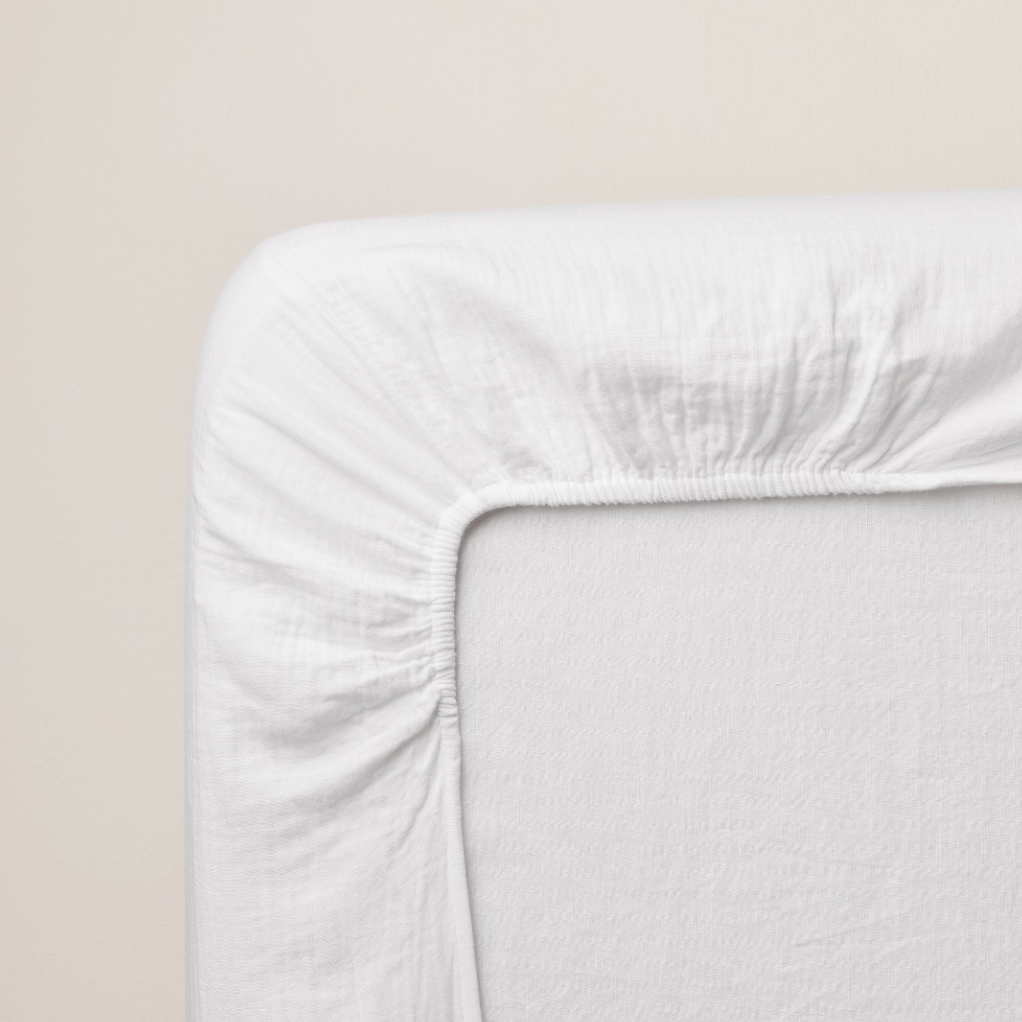 ANOUK - Cotton fitted sheet MADURA White