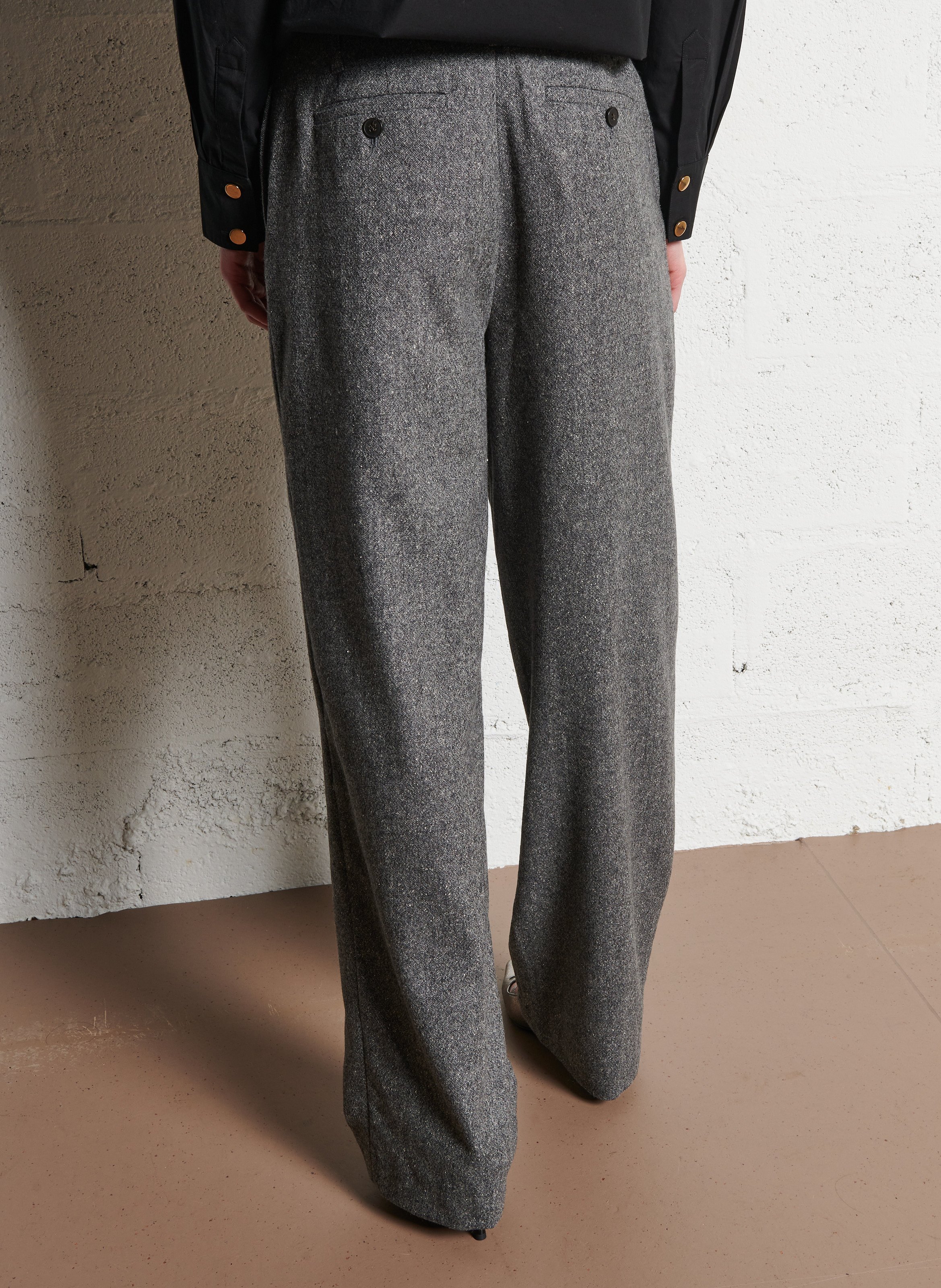 Tailored wool blend trousers BELLEPIECE Grey