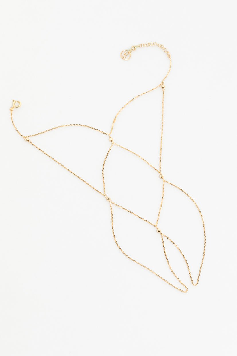 Gold 750 multi-strand hand chain jewel YAY Golden