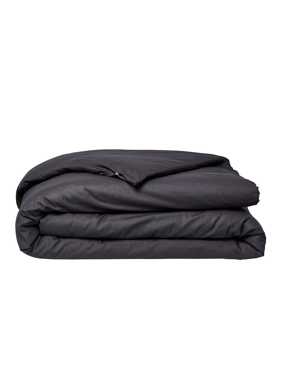Organic cotton plain duvet cover TODAY LINGE DE MAISON Black