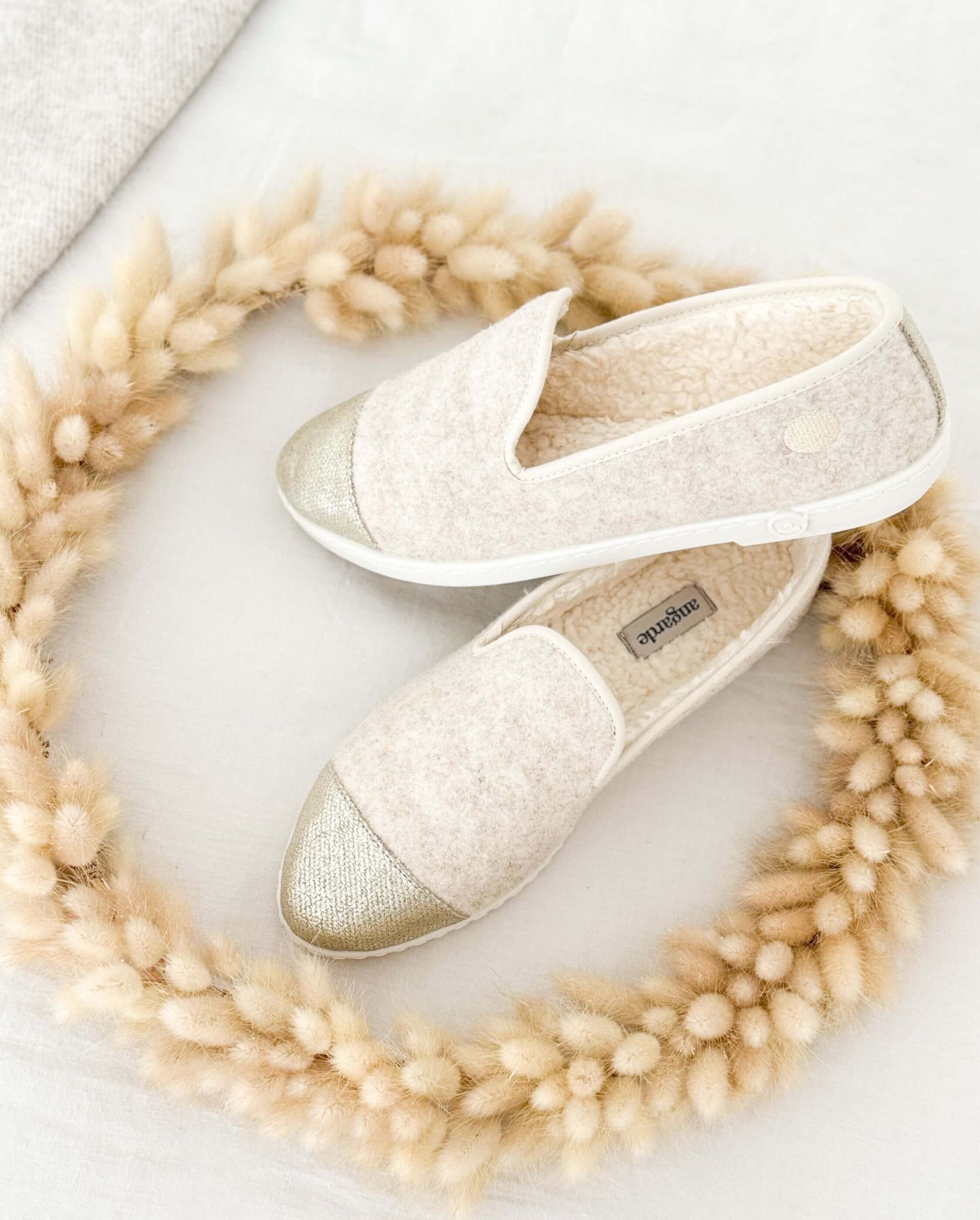 Women's slipper collab' x l'arrangeuse, golden beige ANGARDE Beige