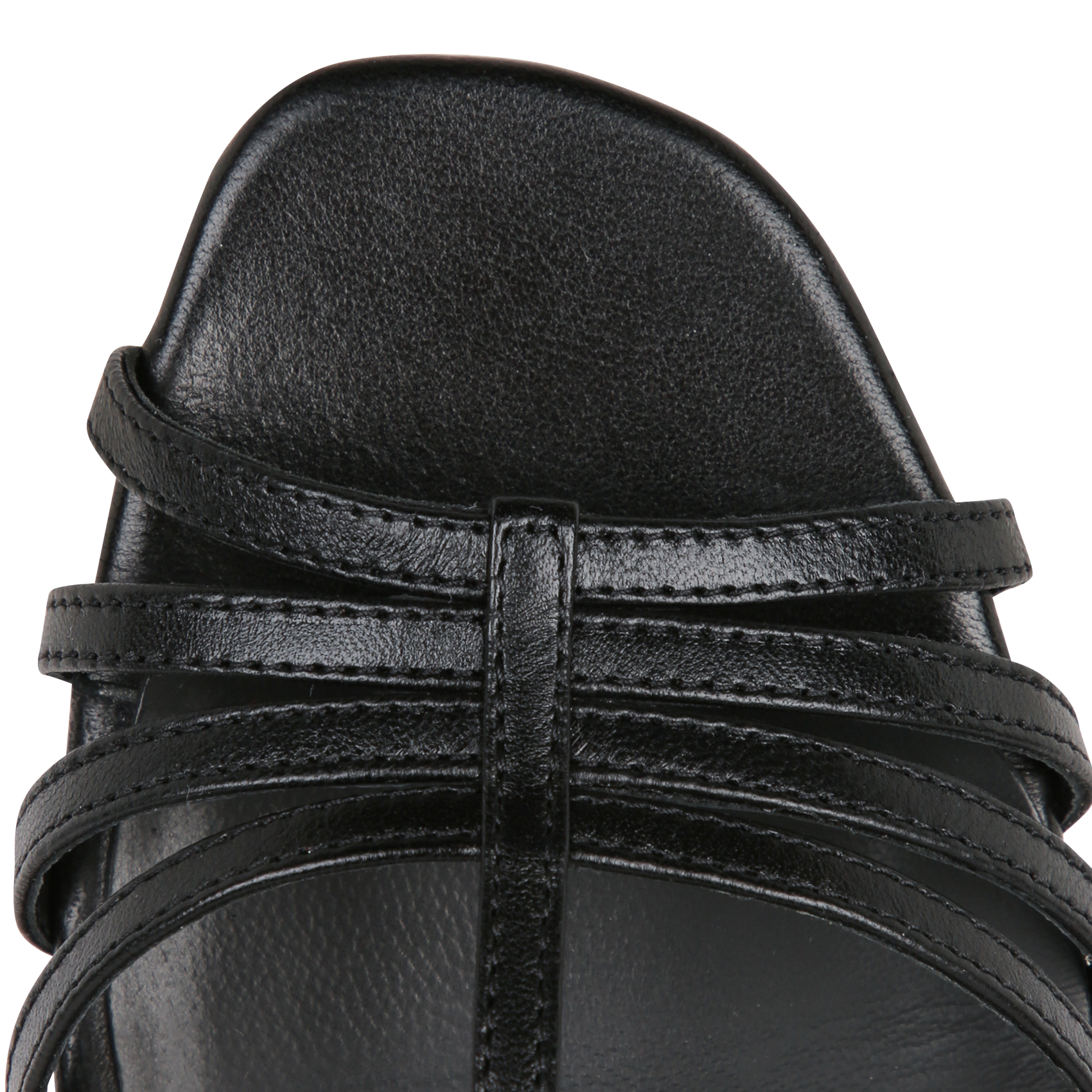 Sandales à talon en cuir RIVECOUR Noir