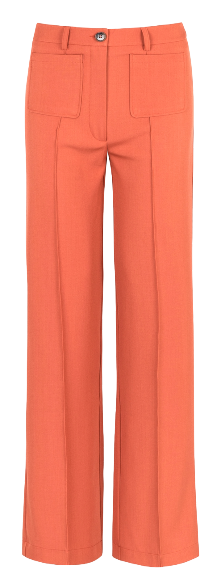 Straight pants with darts AN'GE Orange