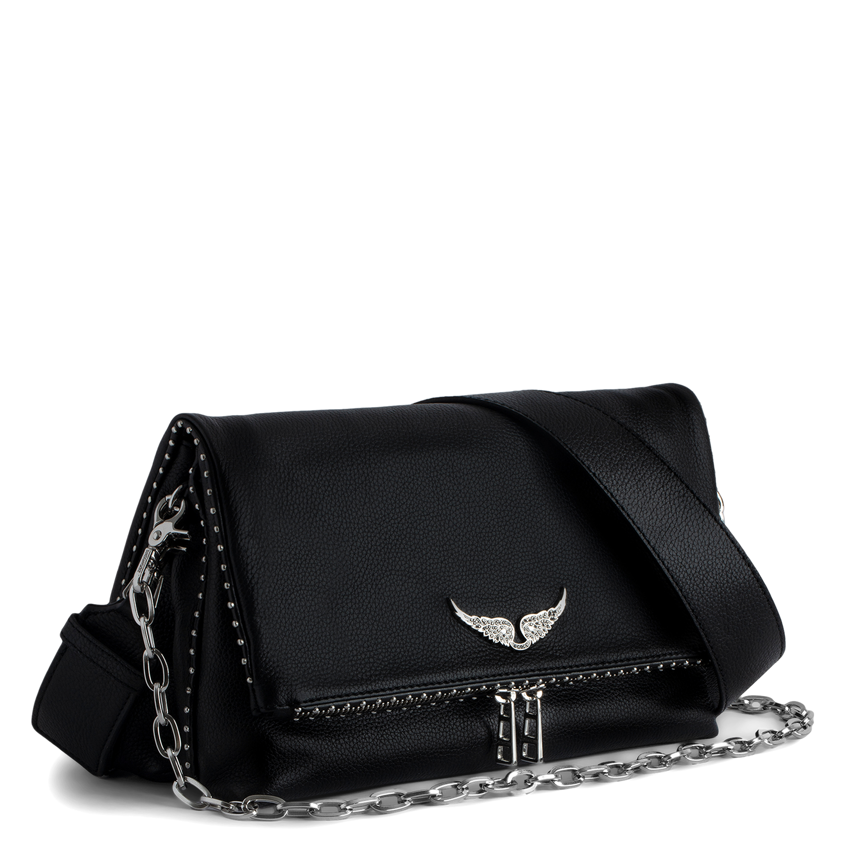 Sac bandoulière en cuir ZADIG&VOLTAIRE Noir