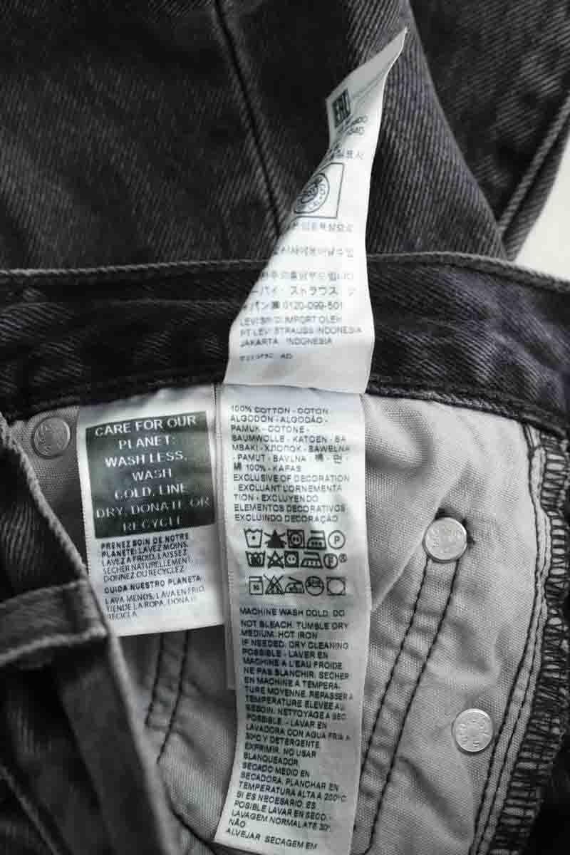 501? straight cotton jeans LEVI'S - Seconde main Grey