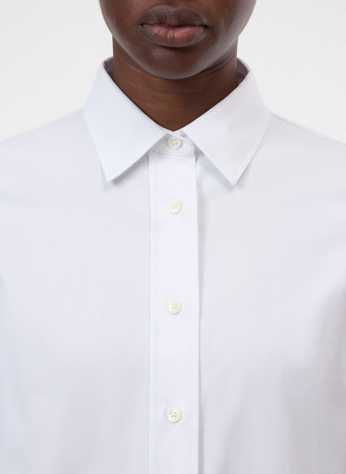 Chemise droite avec détail dos en coton bio CLOSED Blanc