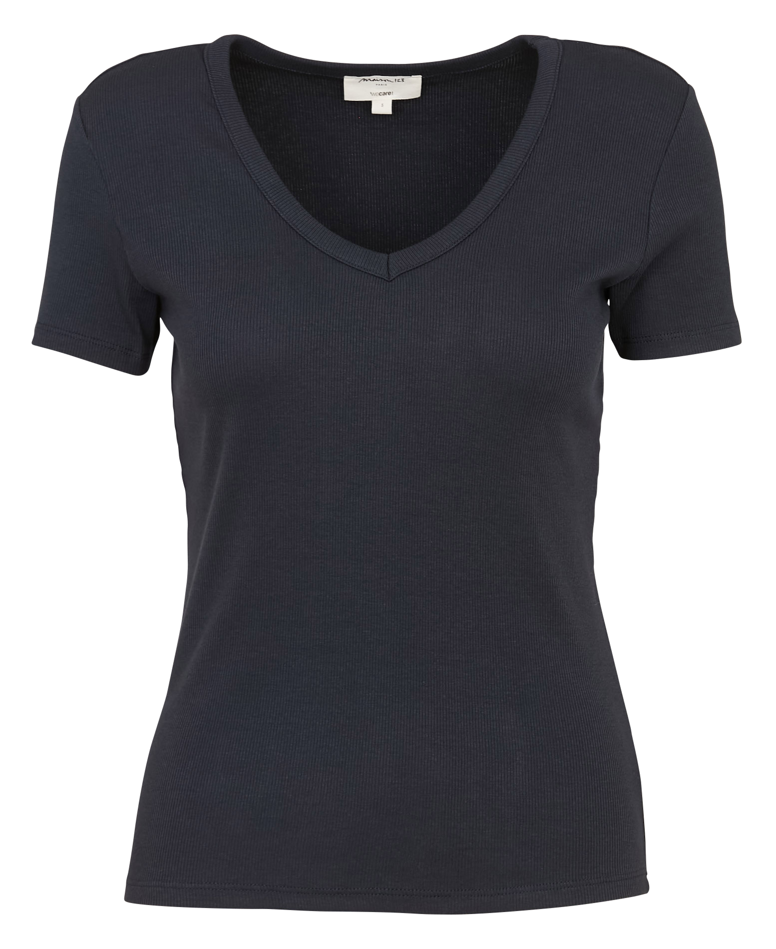 Basic cotton-mix T-shirt MAISON 123 Grey