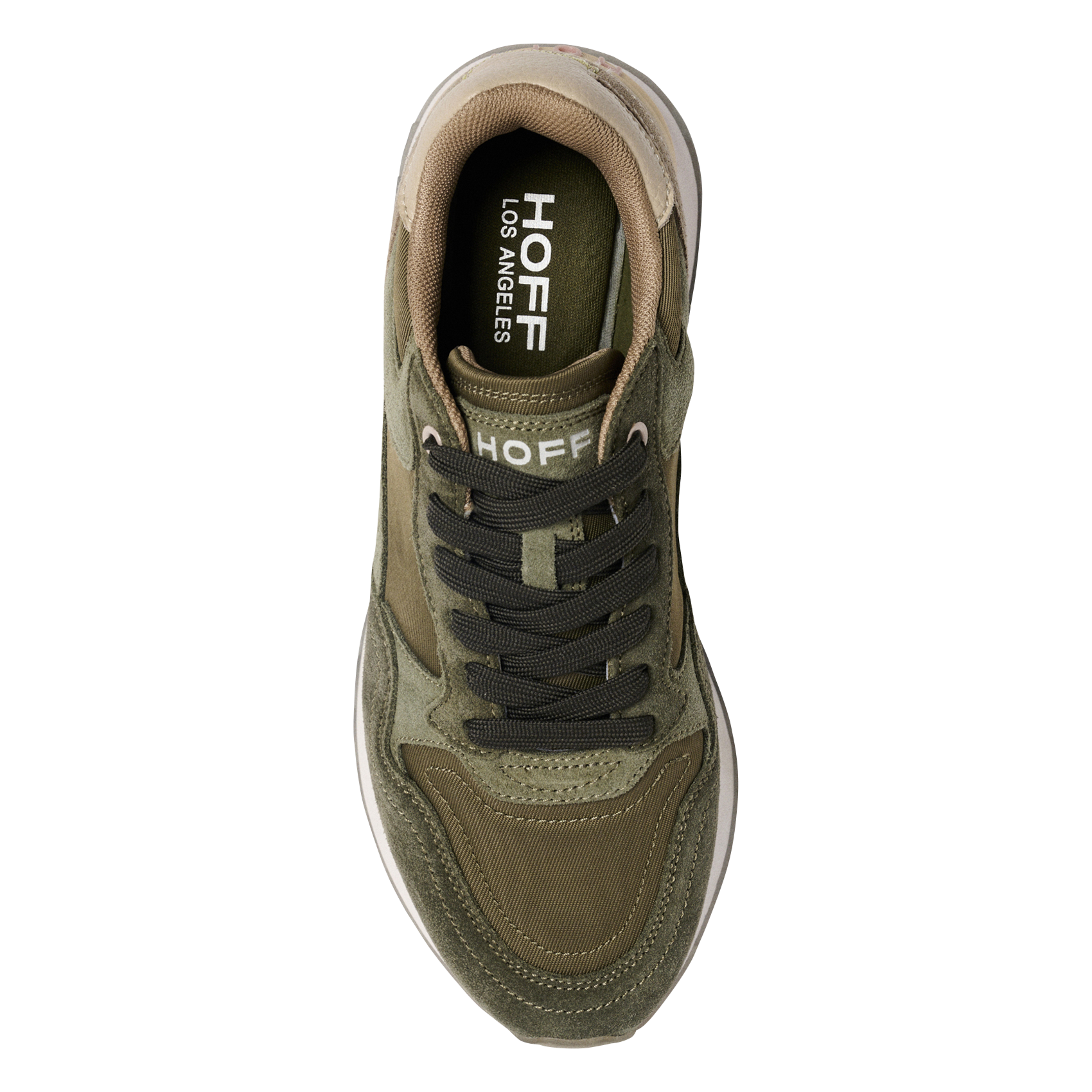 Low-top dual-material sneakers HOFF Khaki
