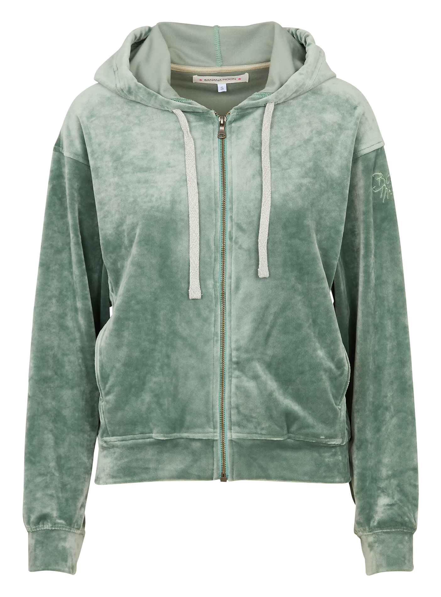 Gilet col rond en velours BANANA MOON Vert