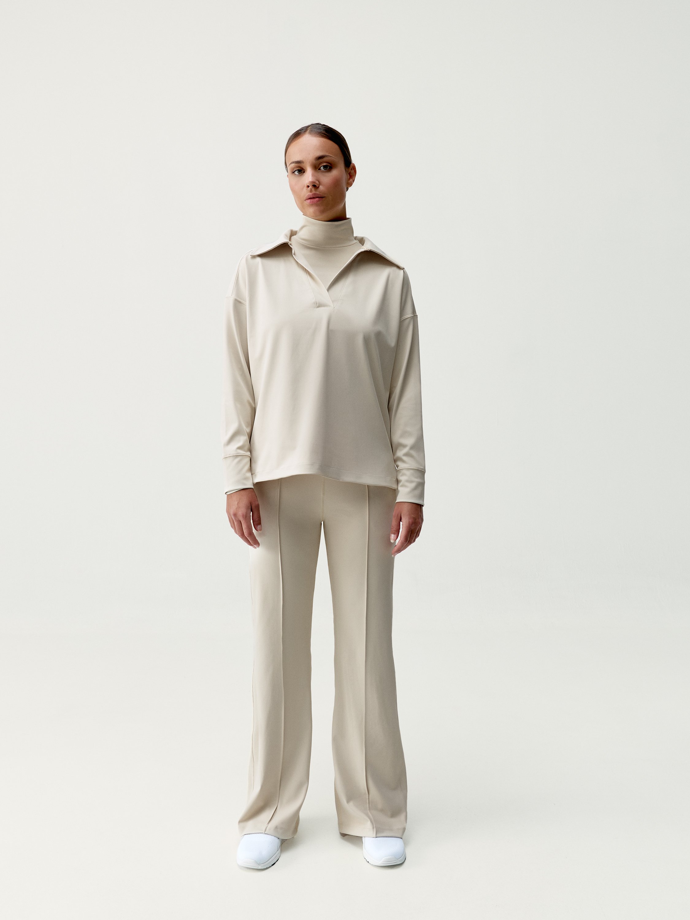 Comfortable straight cut trousers Lua BORN LIVING YOGA White