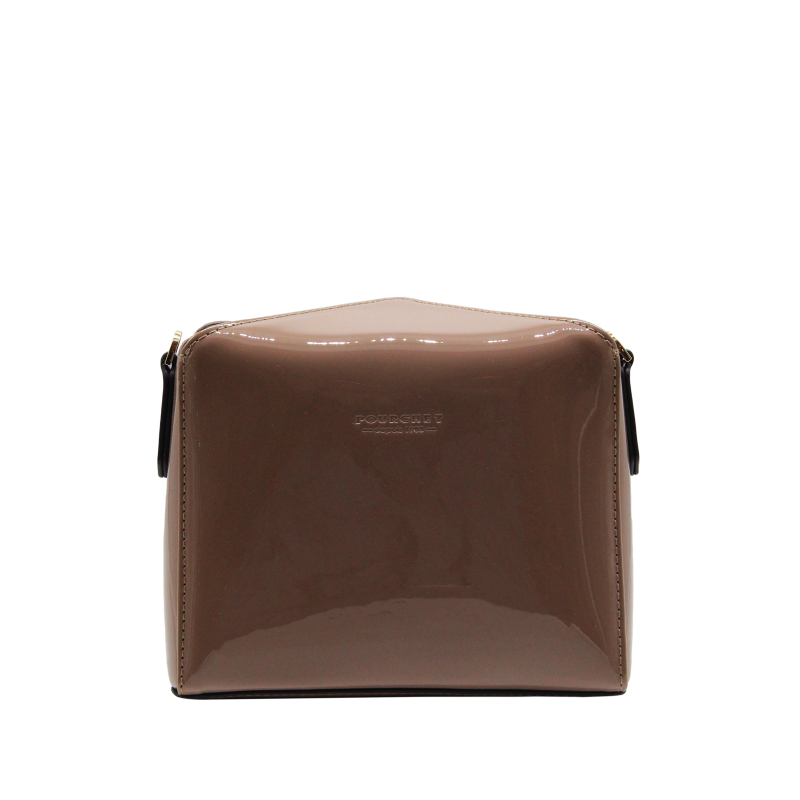 Shoulder bag - synthetic and leather POURCHET Brown