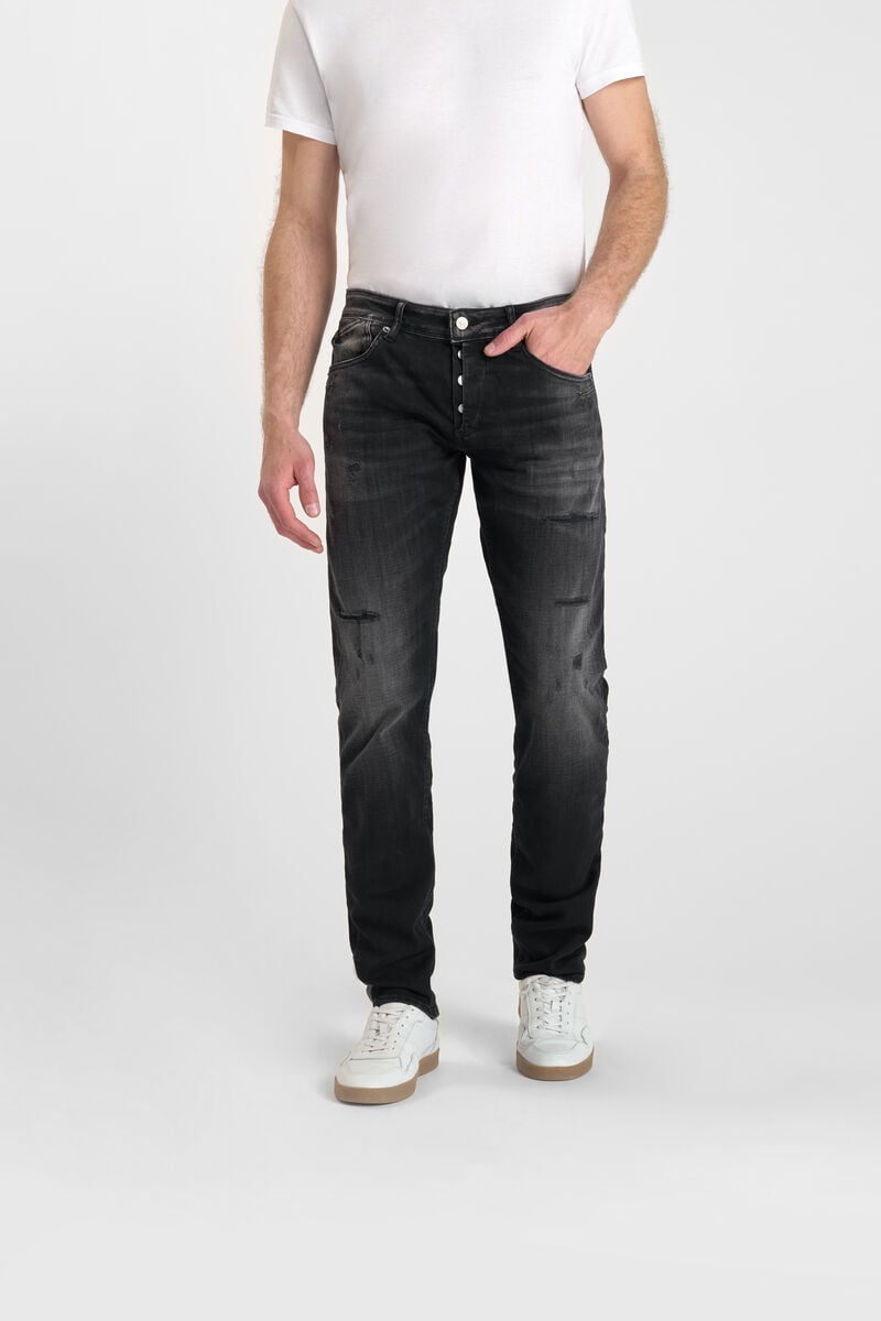 Slim stretch jeans, length 34 LE TEMPS DES CERISES Black