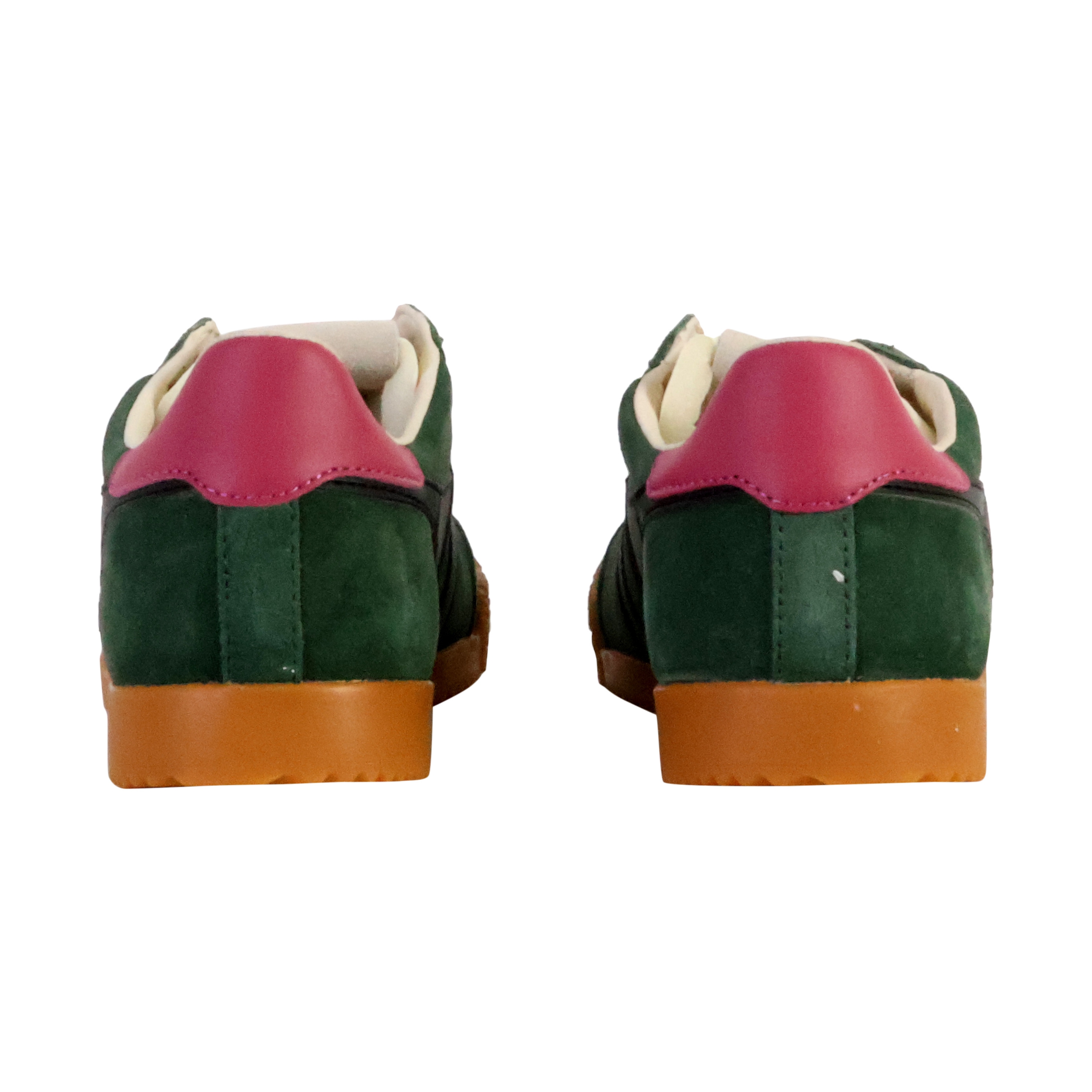 Low leather sneakers Elan GOLA Green