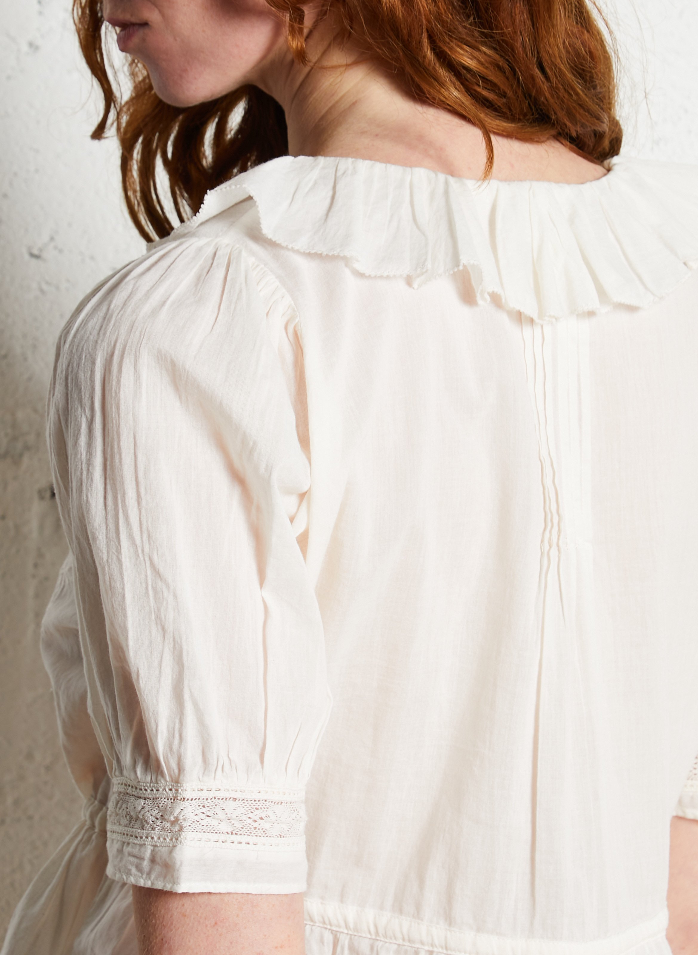 Ronde hals top van biologisch katoen EMILE ET IDA Beige