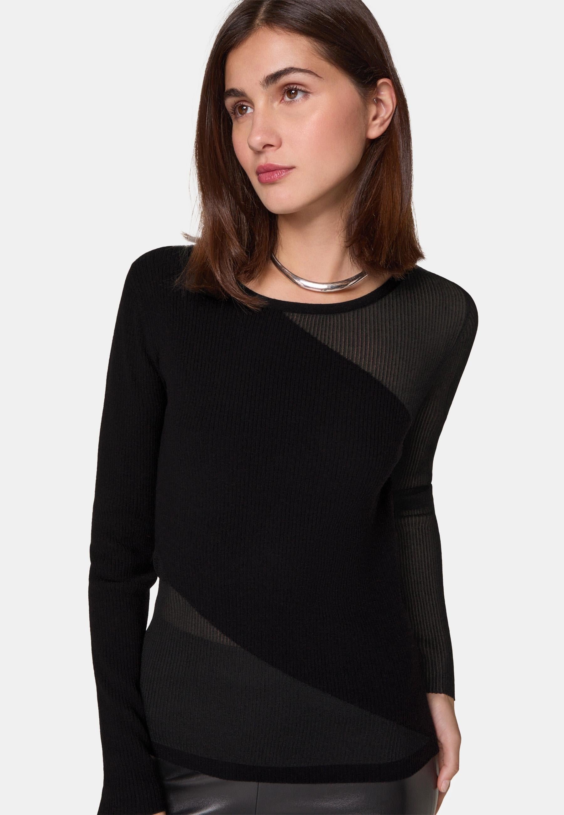 Wool blend two-tone sweater RODIER Black