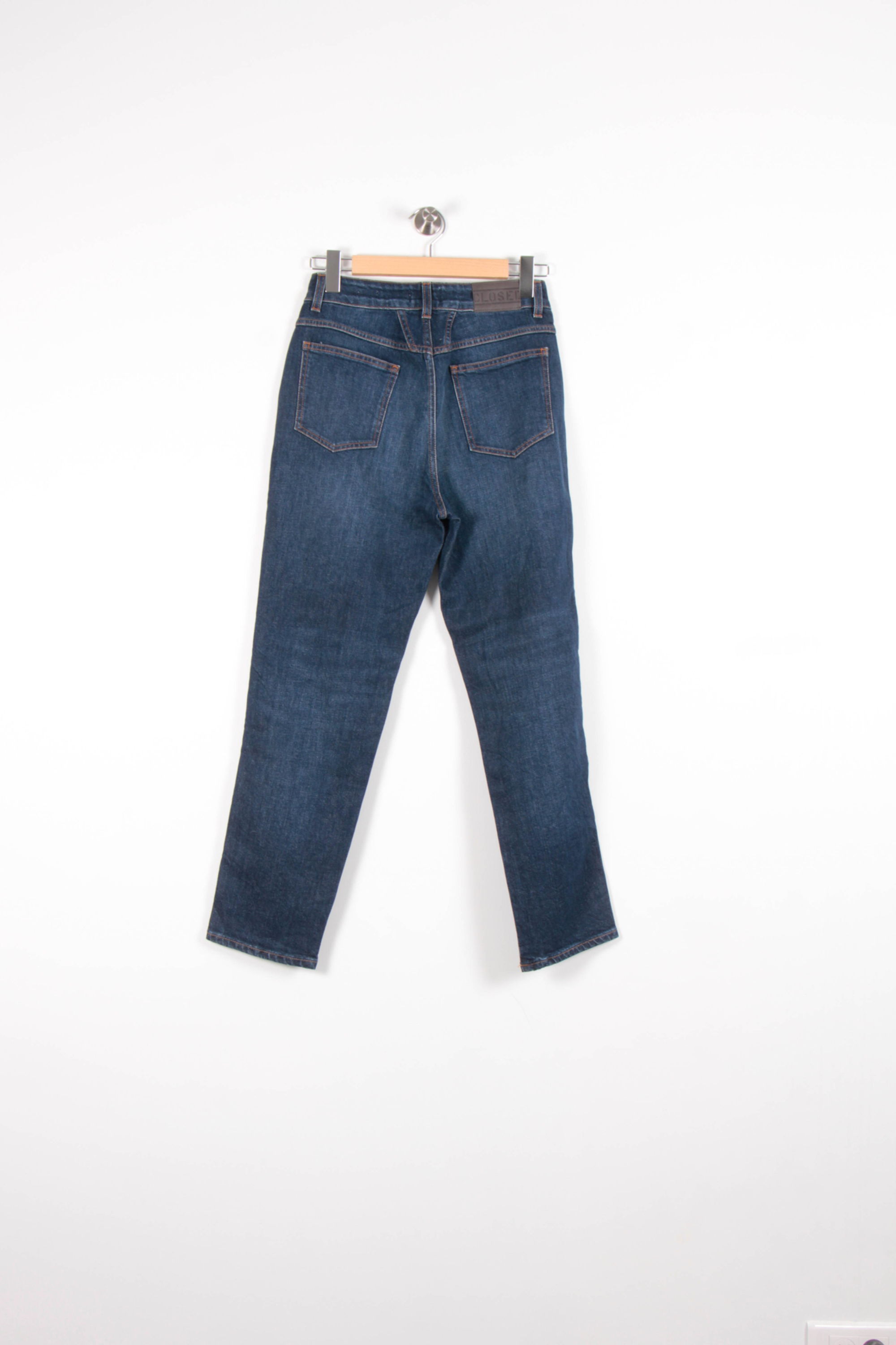 Cropped slim jeans with studs CLOSED - Seconde Main Blue