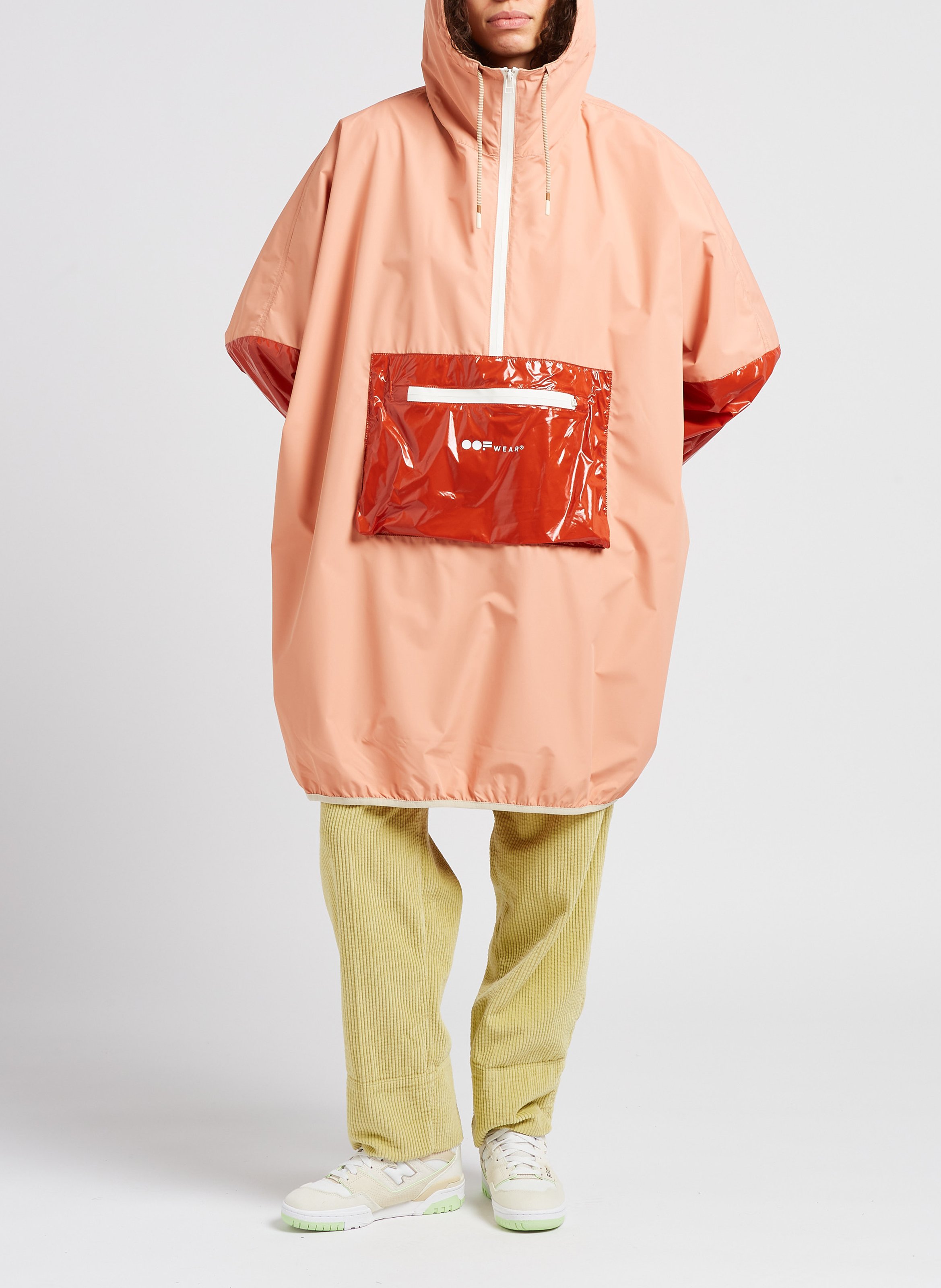 Oversized hooded windbreaker OOF Pink