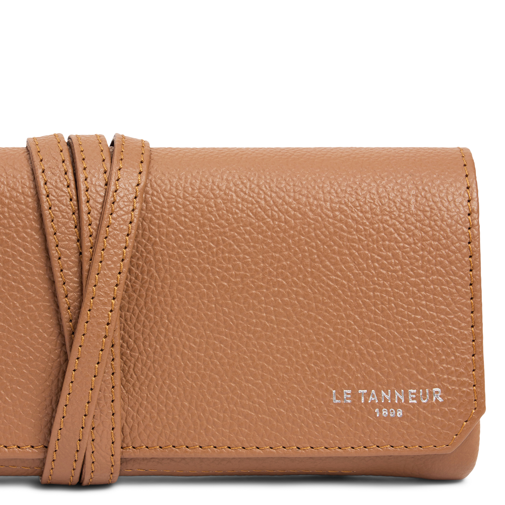 Etui de voyage en cuir grainé uni LE TANNEUR Beige