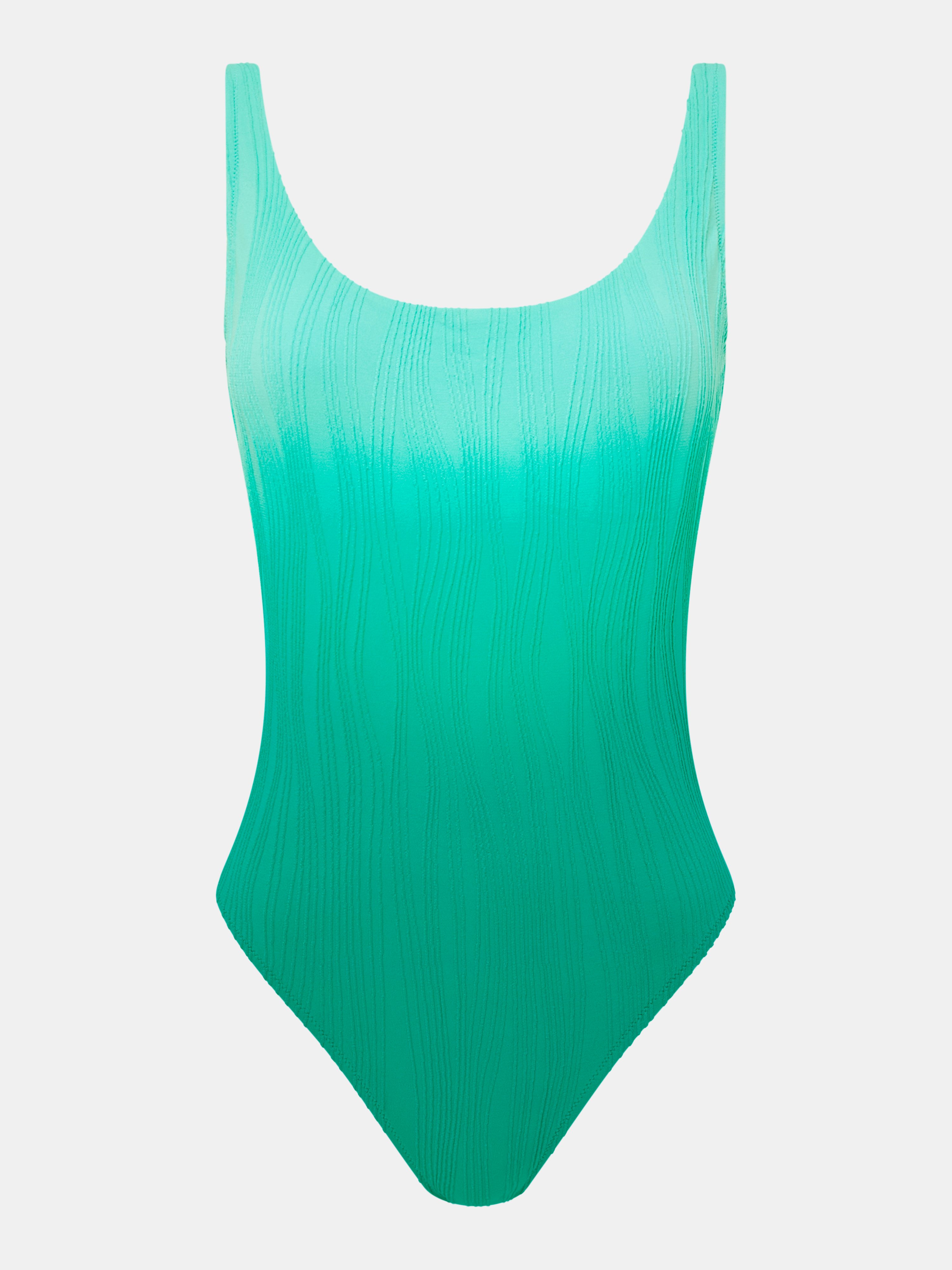 One-piece swimsuit without underwire removable pads Green