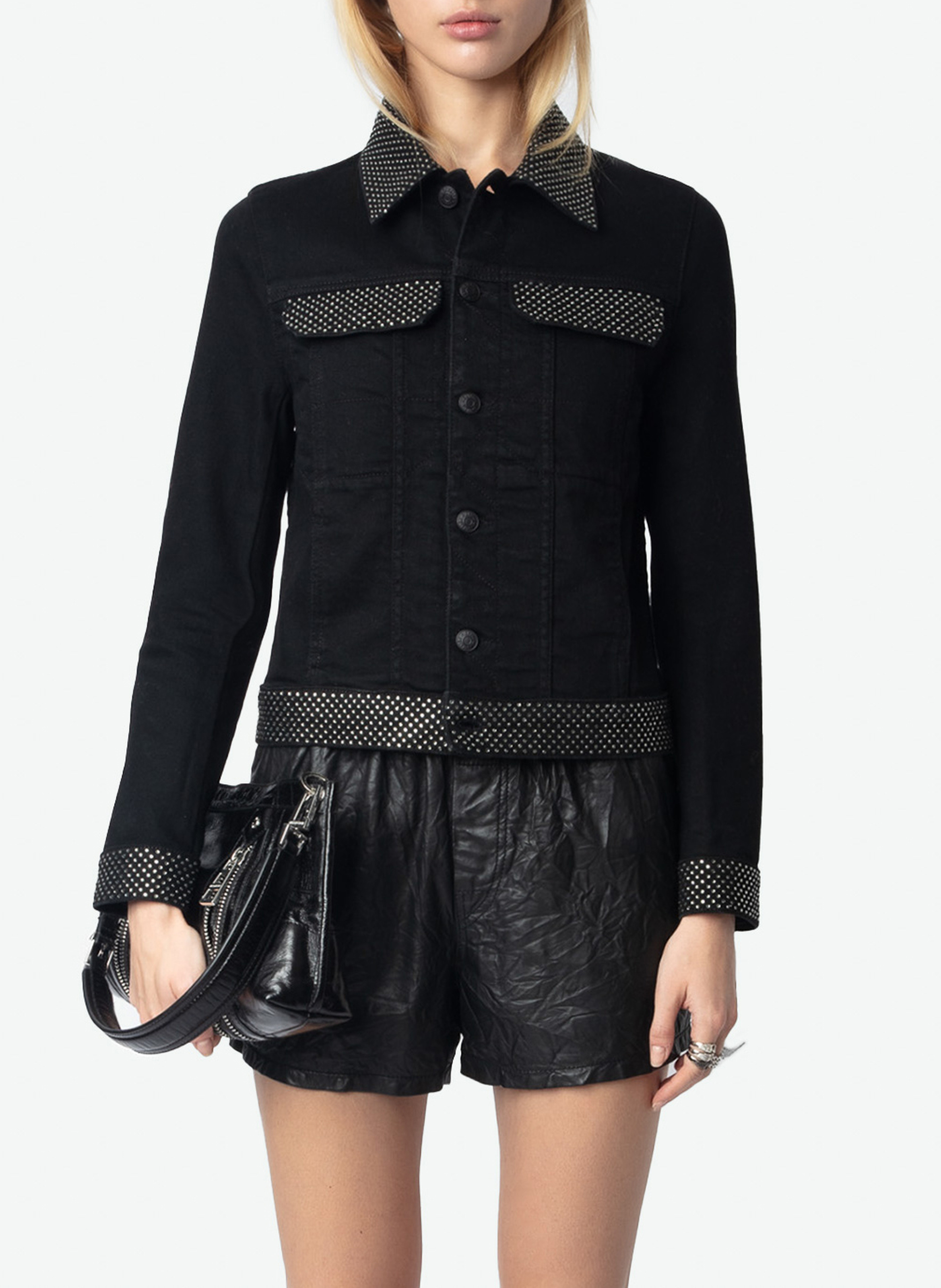 Strass-Baumwolljacke ZADIG&VOLTAIRE Schwarz