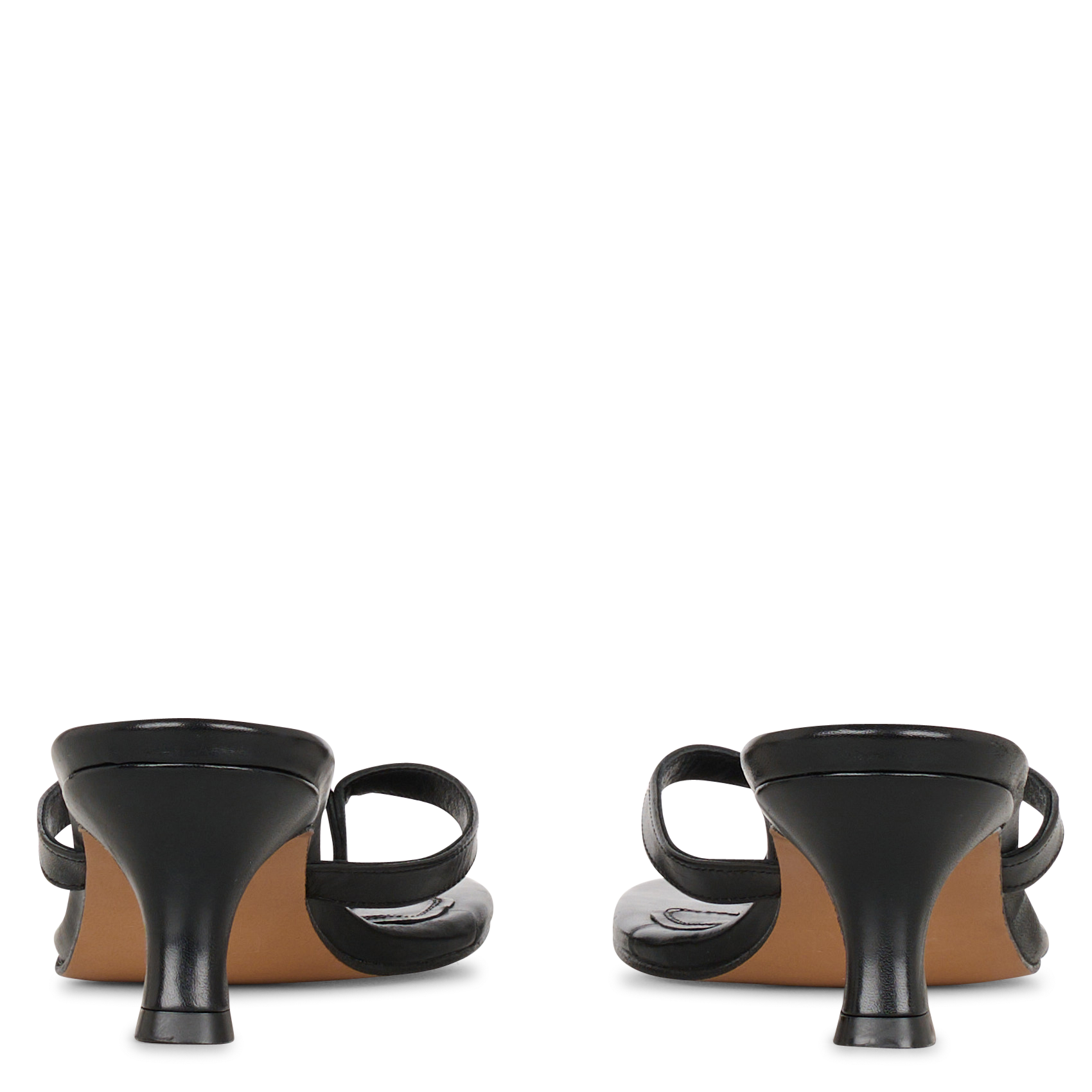 Mules à talon en cuir TORAL Noir