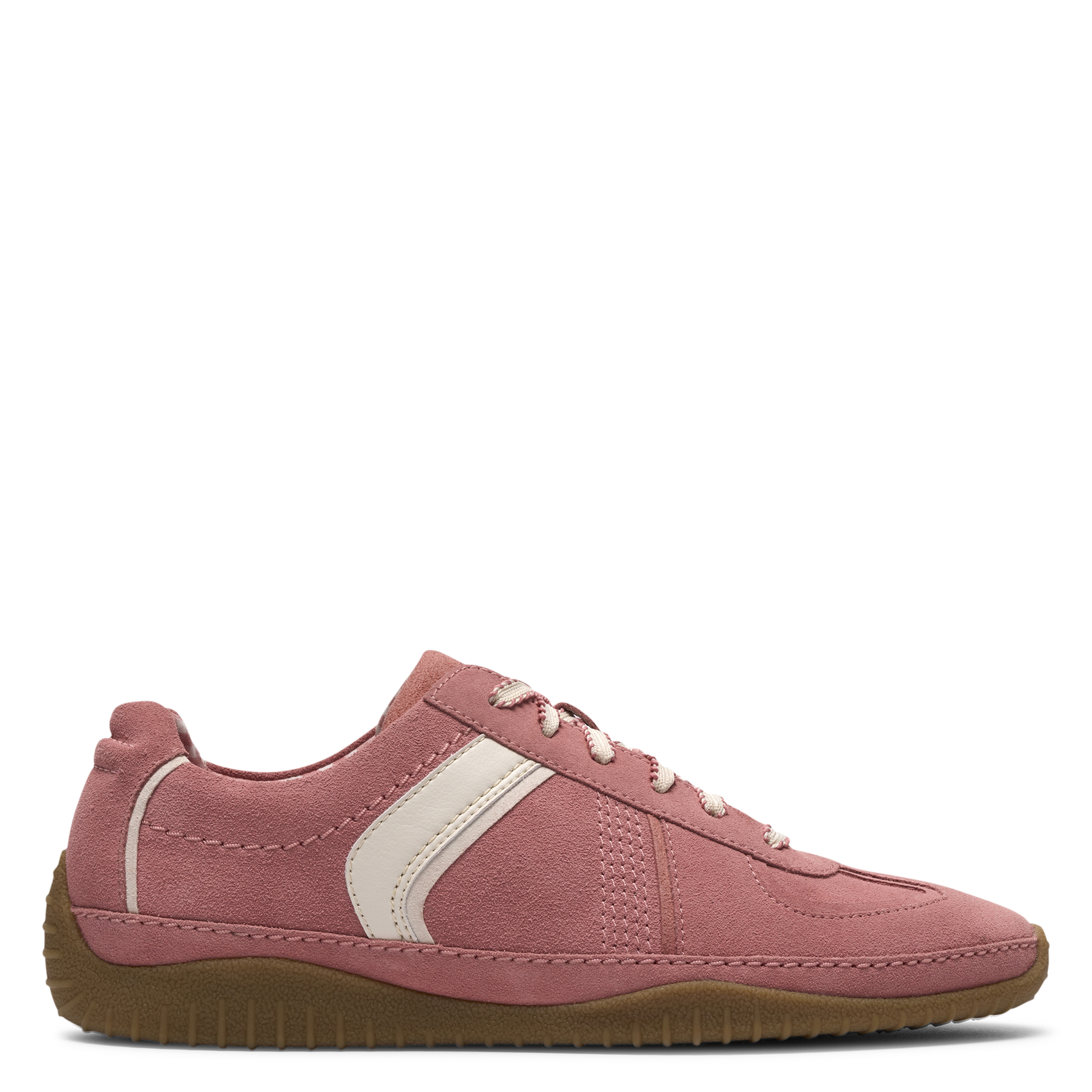 Baskets basses en cuir CLARKS Rose