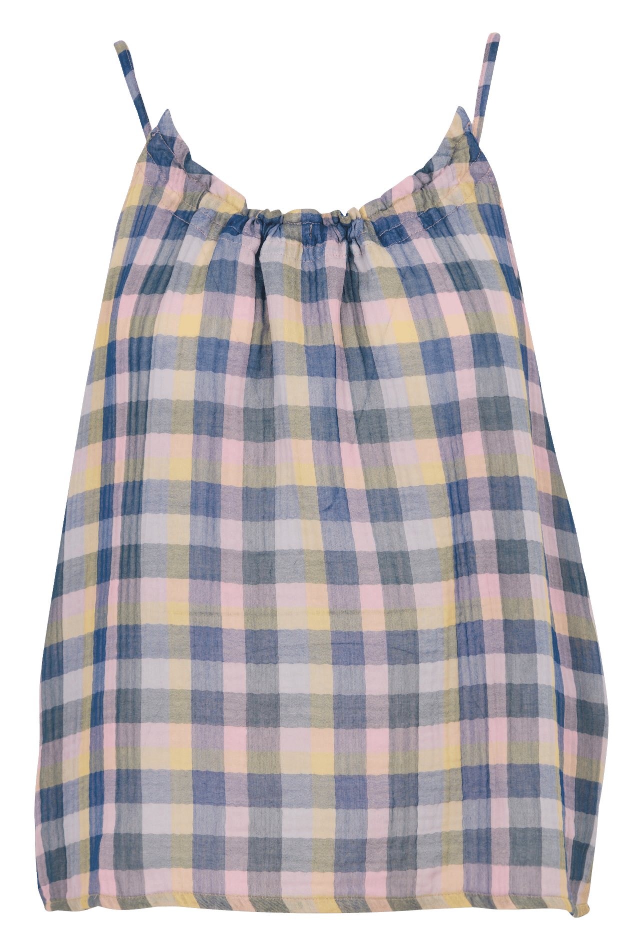 Top droit en coton imprimé COTELAC ACOTE Bleu