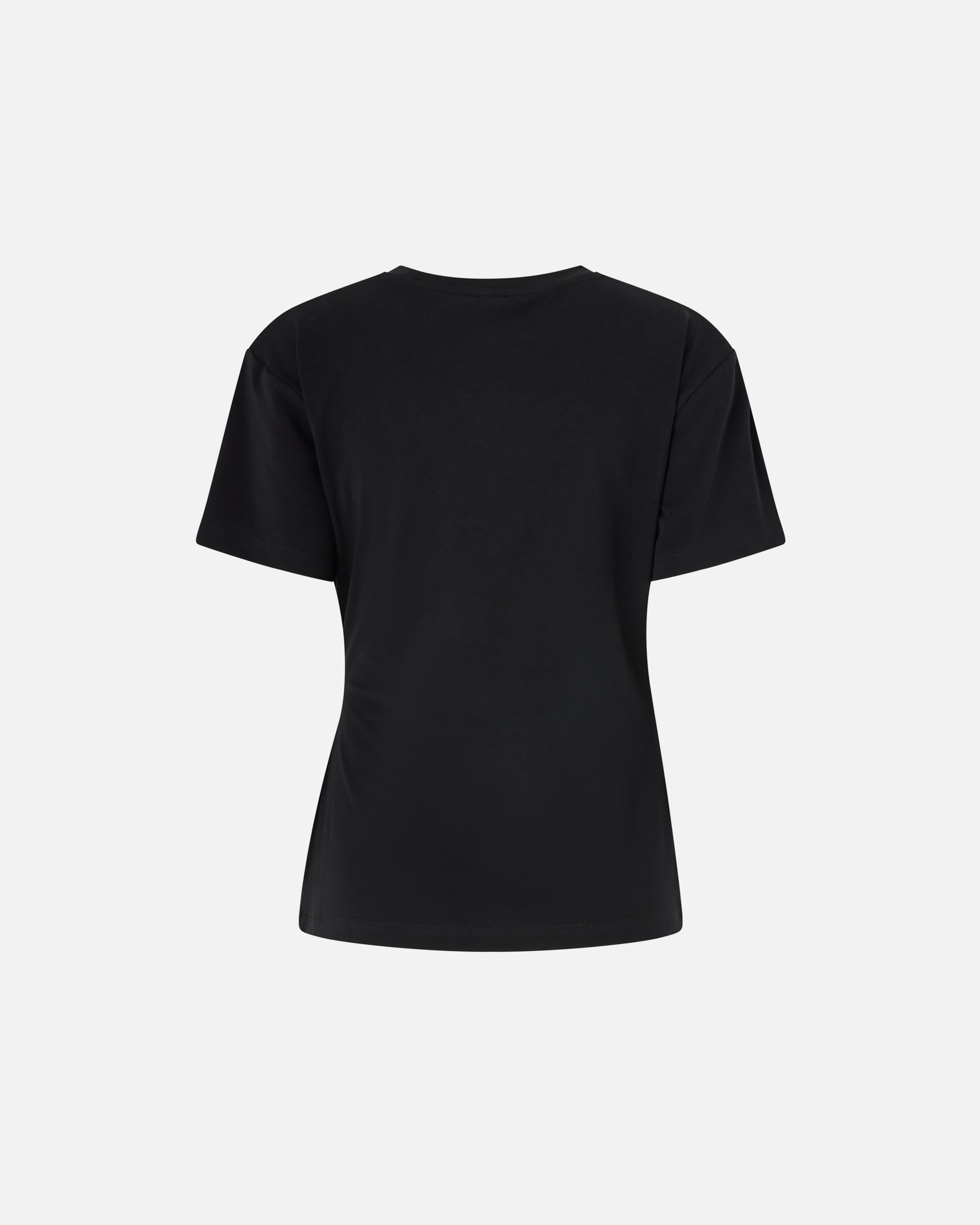 T-shirt with draping and golden detail Black