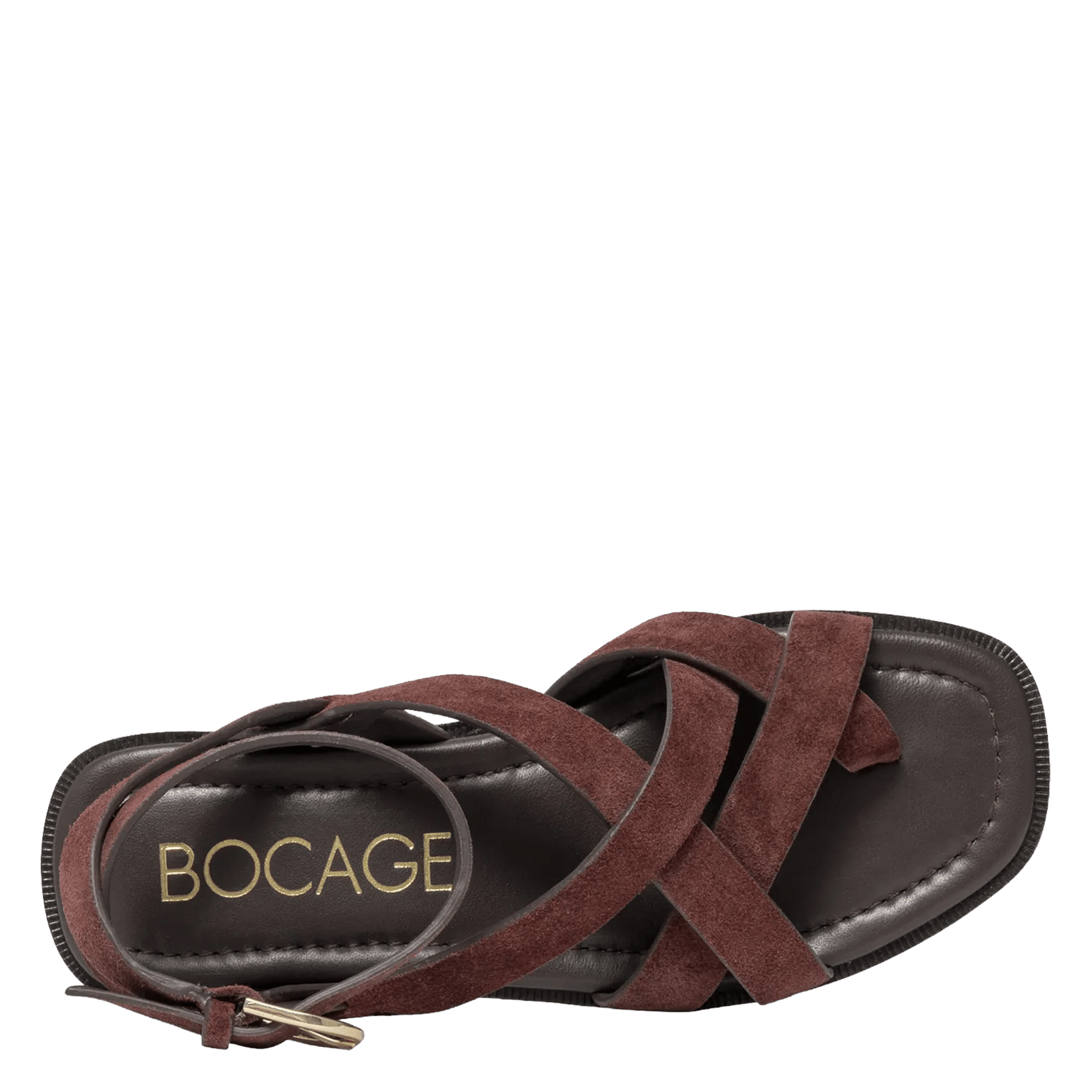 Avarca Berlin - Flache Ledersandalen mit Samt Violett