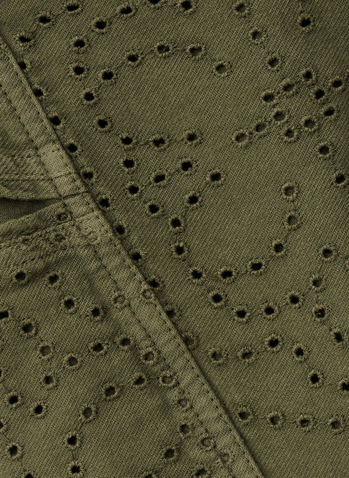 Pantalon droit en coton BA&SH Kaki