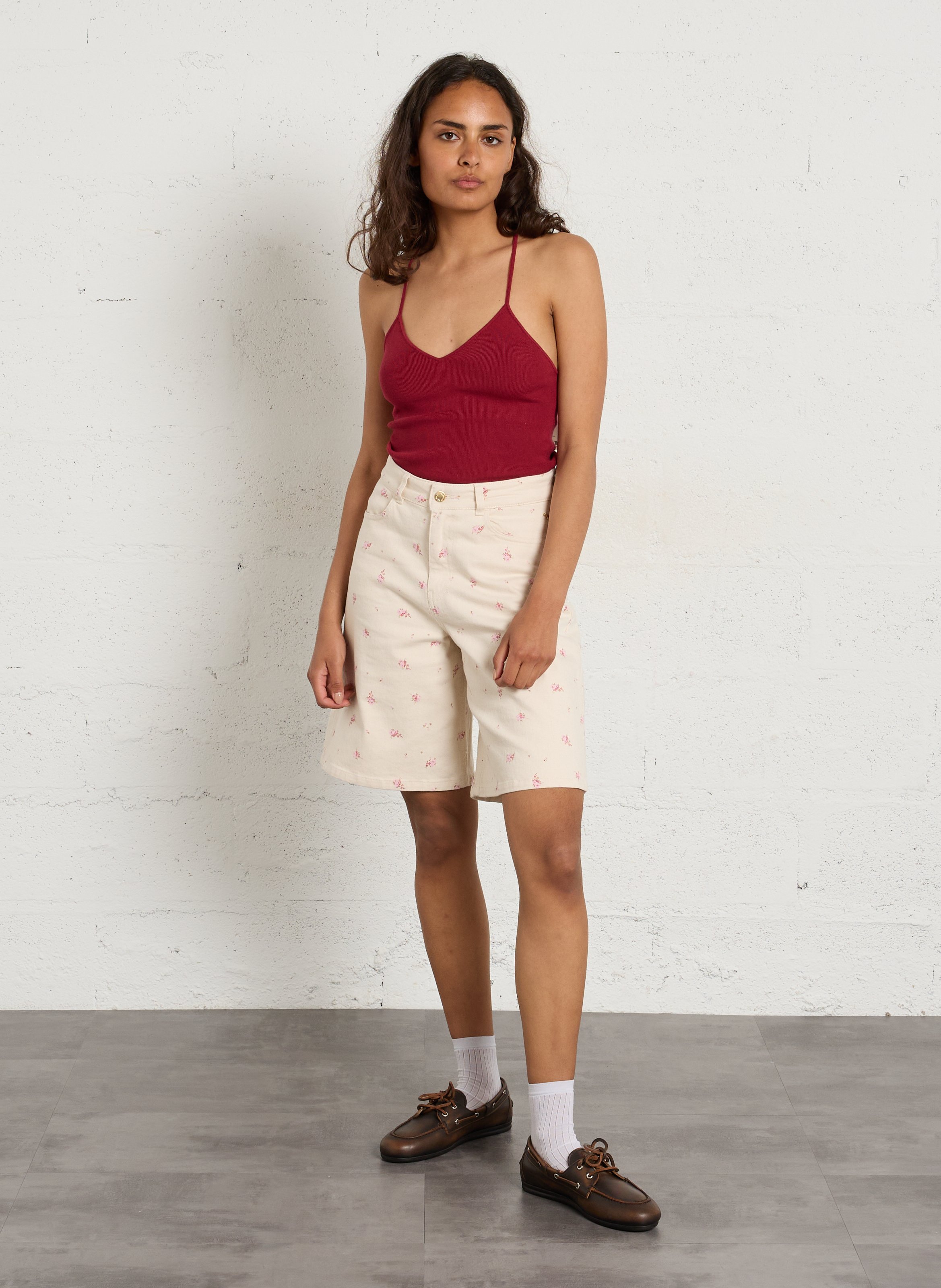 Chaussures bateau en cuir POSA Marron