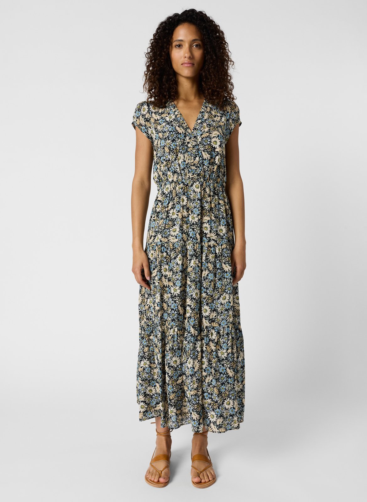 Floral print midi dress GERARD DAREL Green