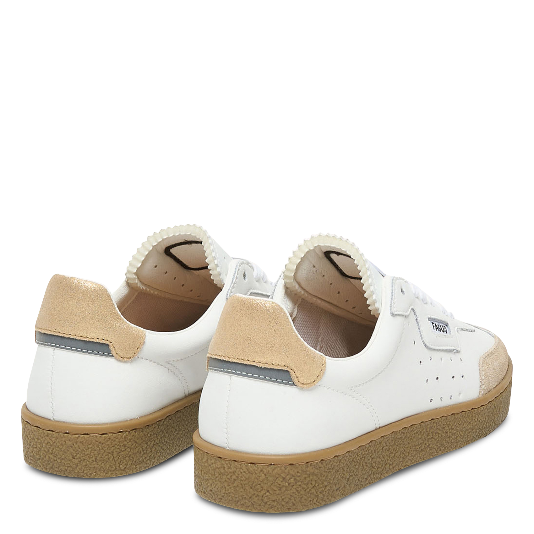 Baskets basses en cuir FAGUO Blanc