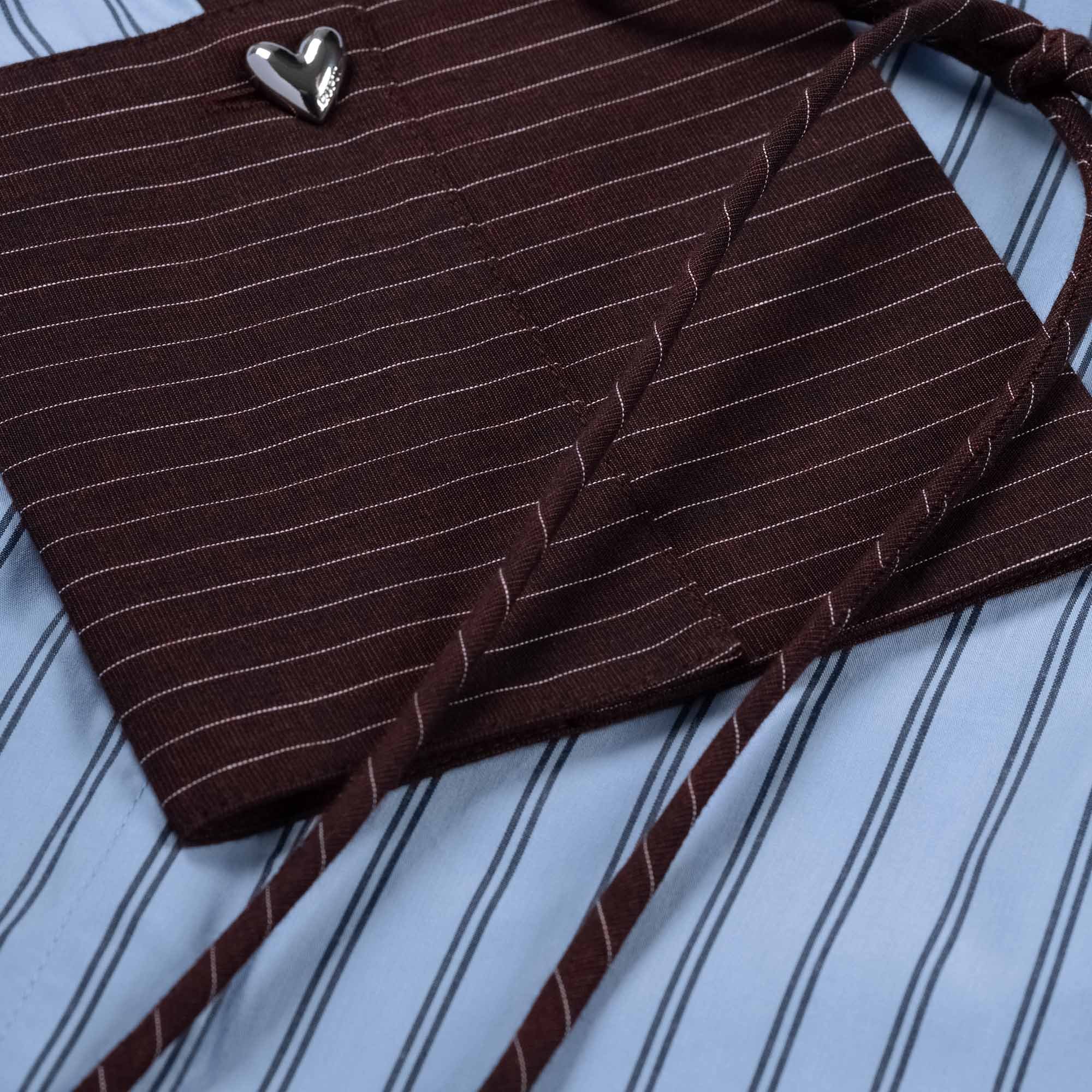 Chemise à rayures en coton FABIENNE CHAPOT Bleu