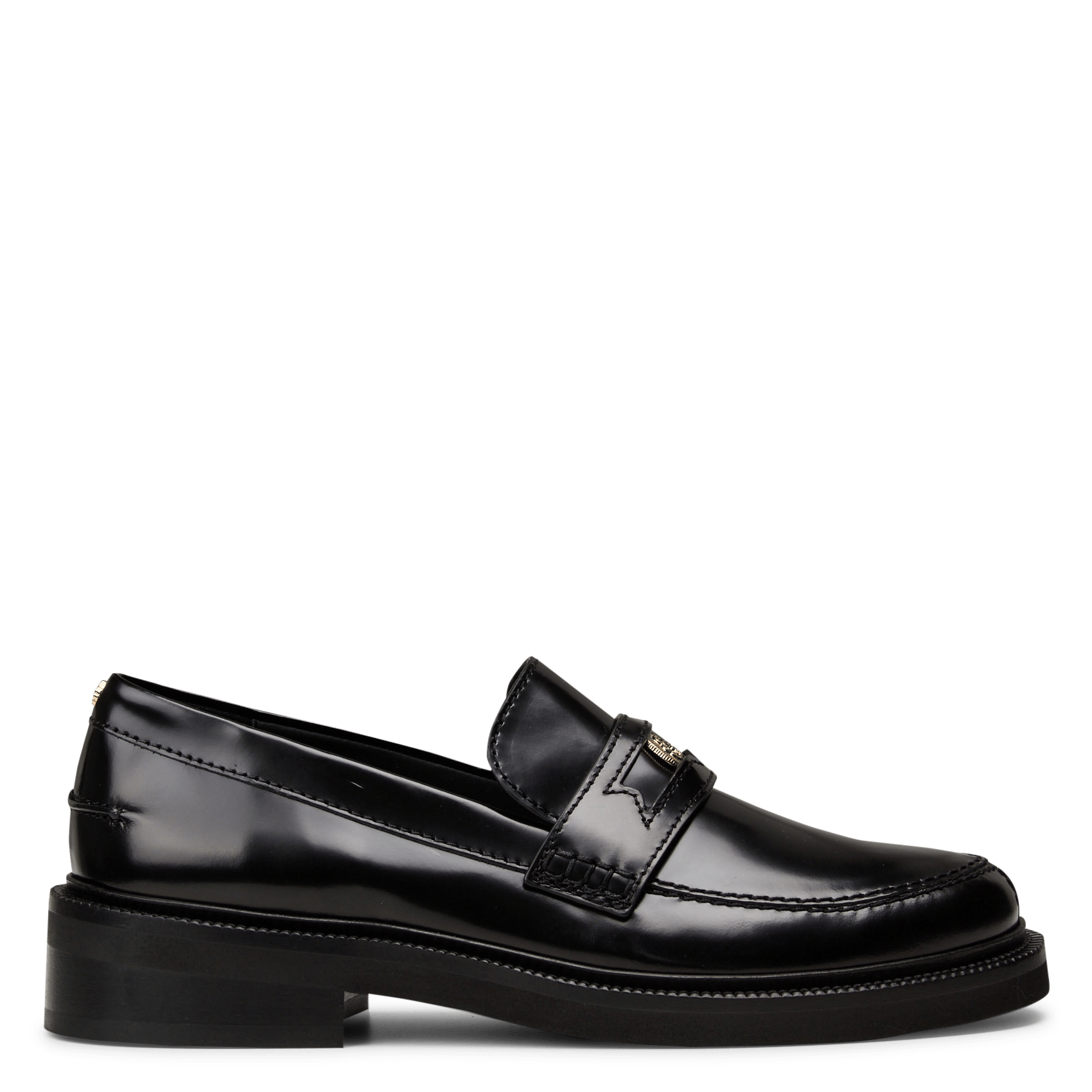 Leren loafers MAJE Zwart