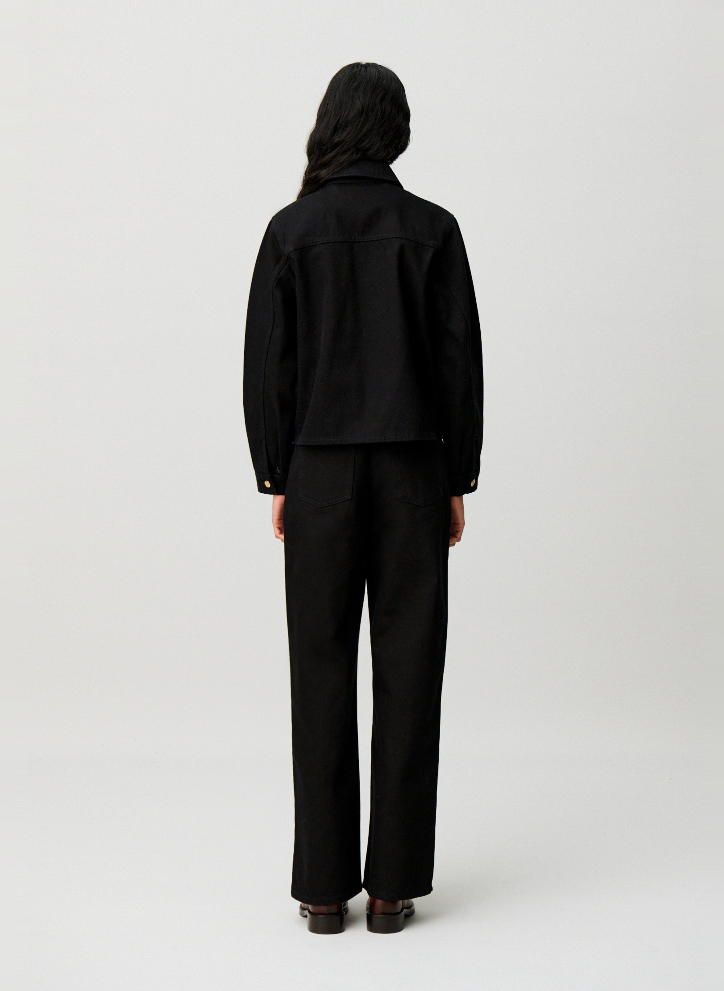 Oversized katoenen jasje CLAUDIE PIERLOT Zwart