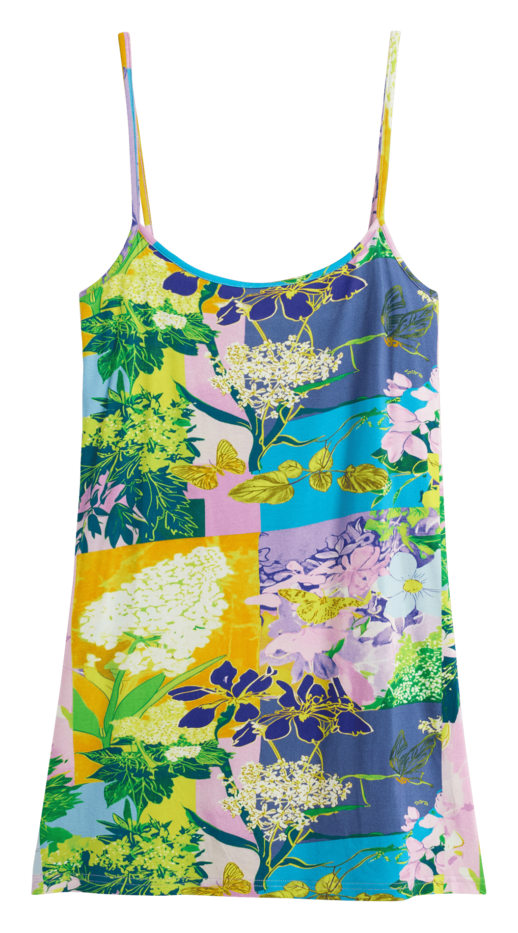 Short dress with layered patterns DESIGUAL White