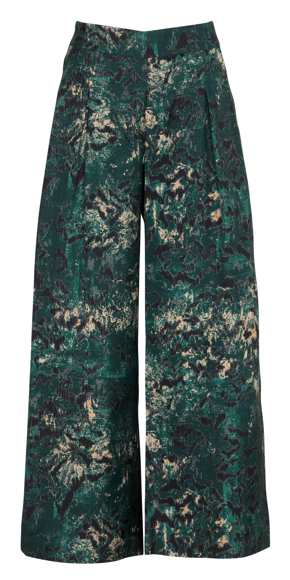 Printed wide-leg pants COTELAC Green