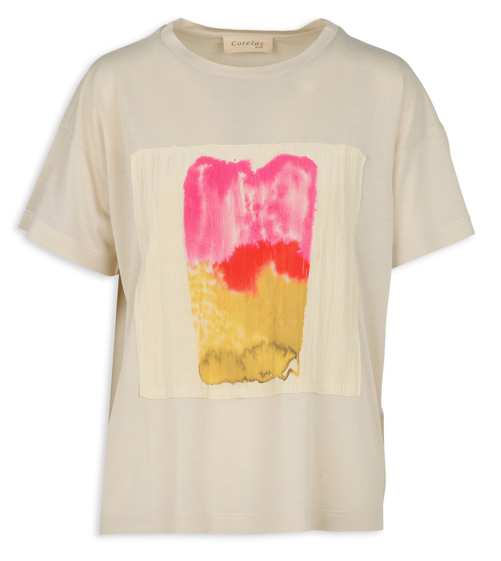 Printed fluid T-shirt COTELAC ACOTE Beige