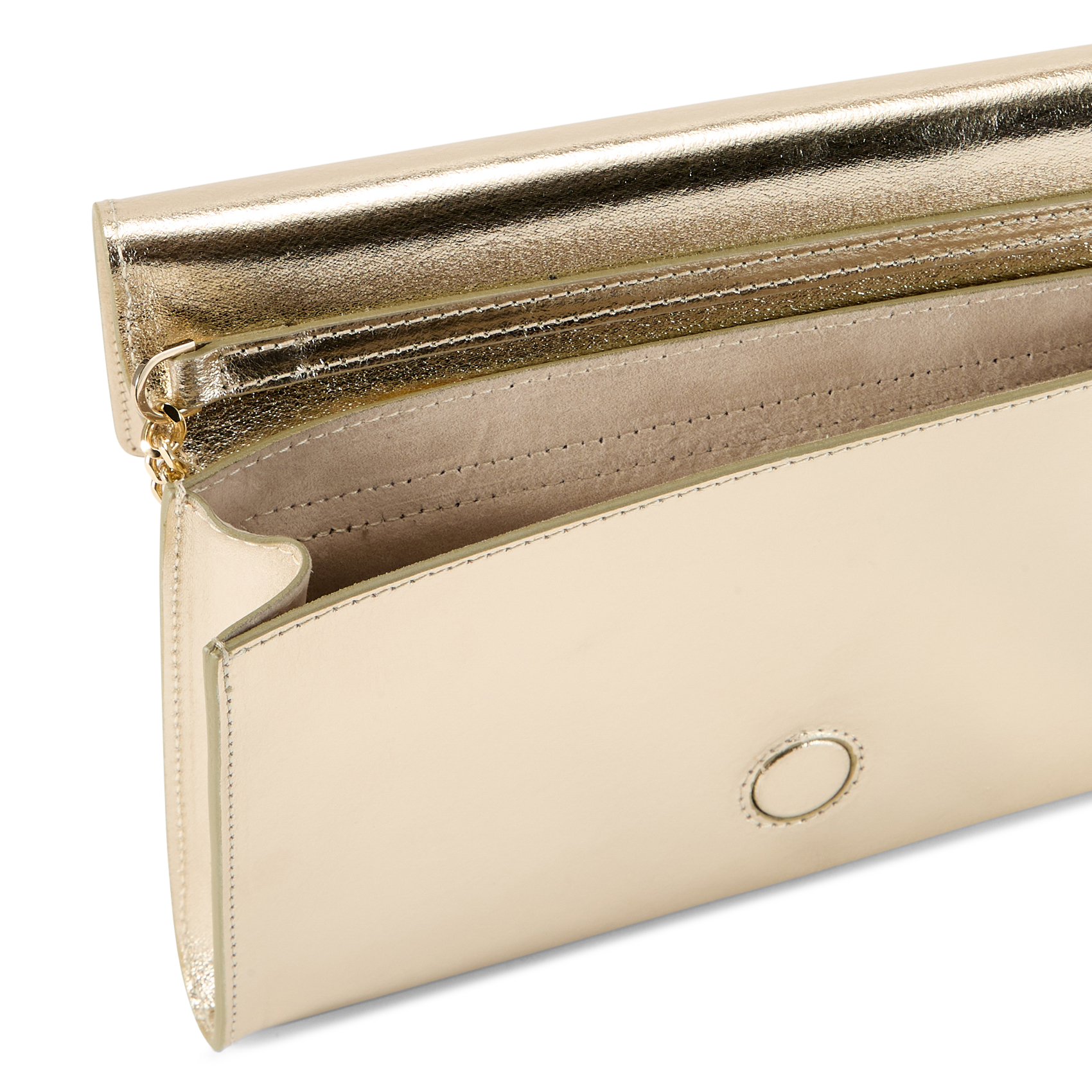 Leren clutch SAISON 1865 Goudkleurig