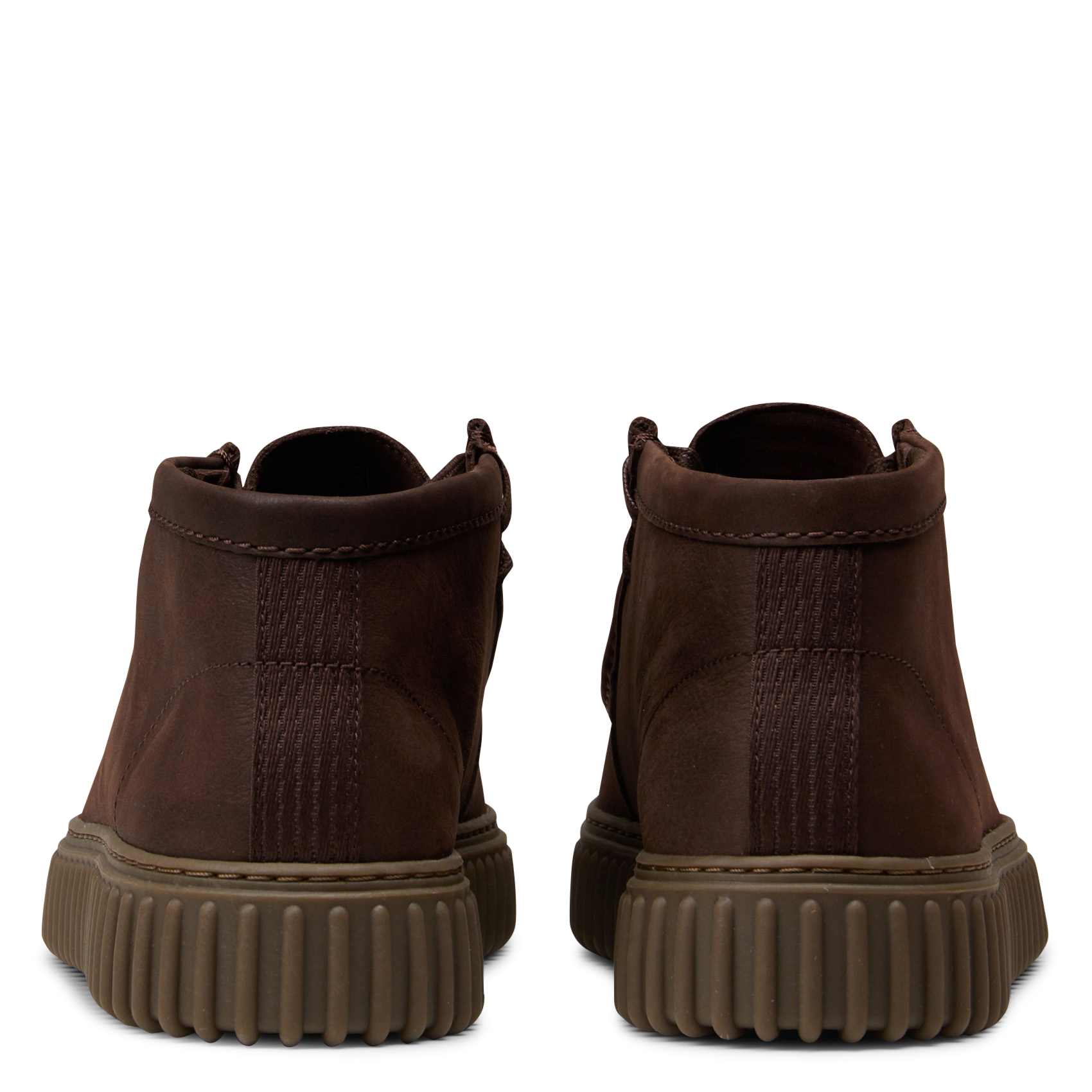 Boots basses à lacets en cuir CLARKS Marron
