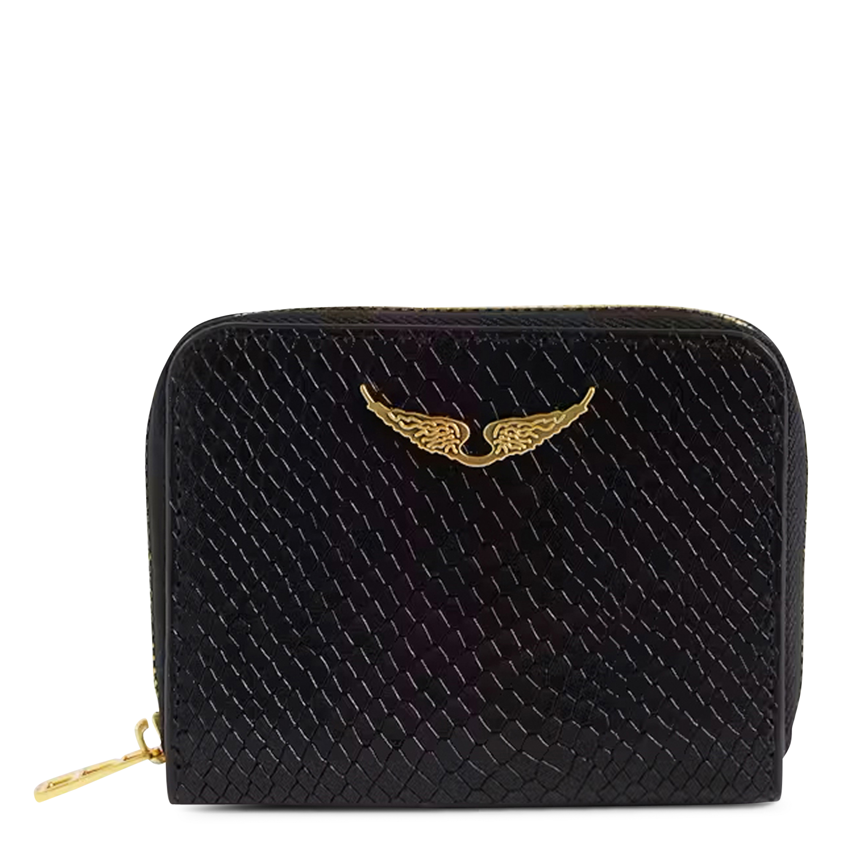 Porte-monnaie uni en cuir  ZADIG&VOLTAIRE Noir