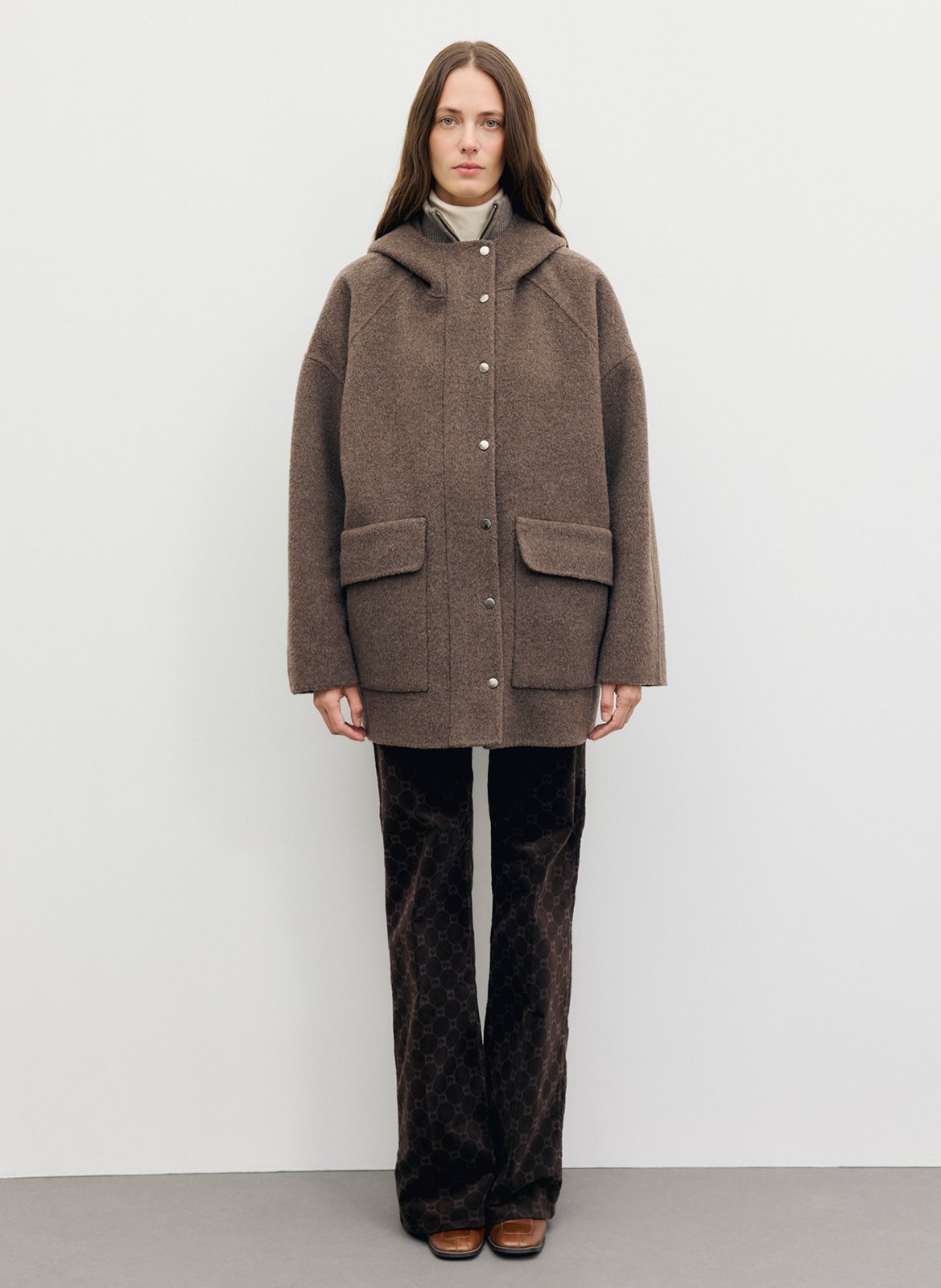 Oversize-Wollmantel GERARD DAREL Braun