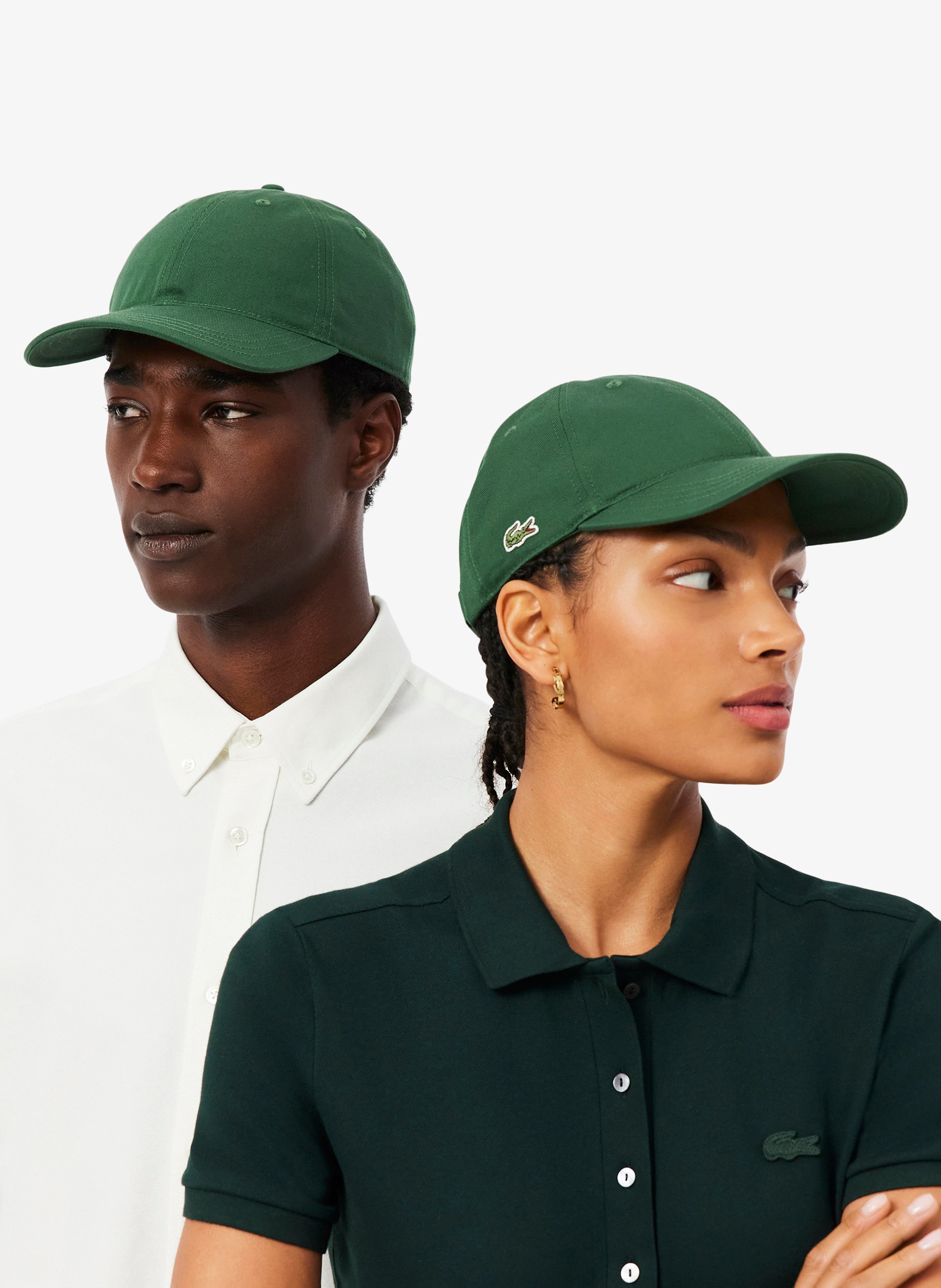 Casquette réglable brodée en coton LACOSTE Vert