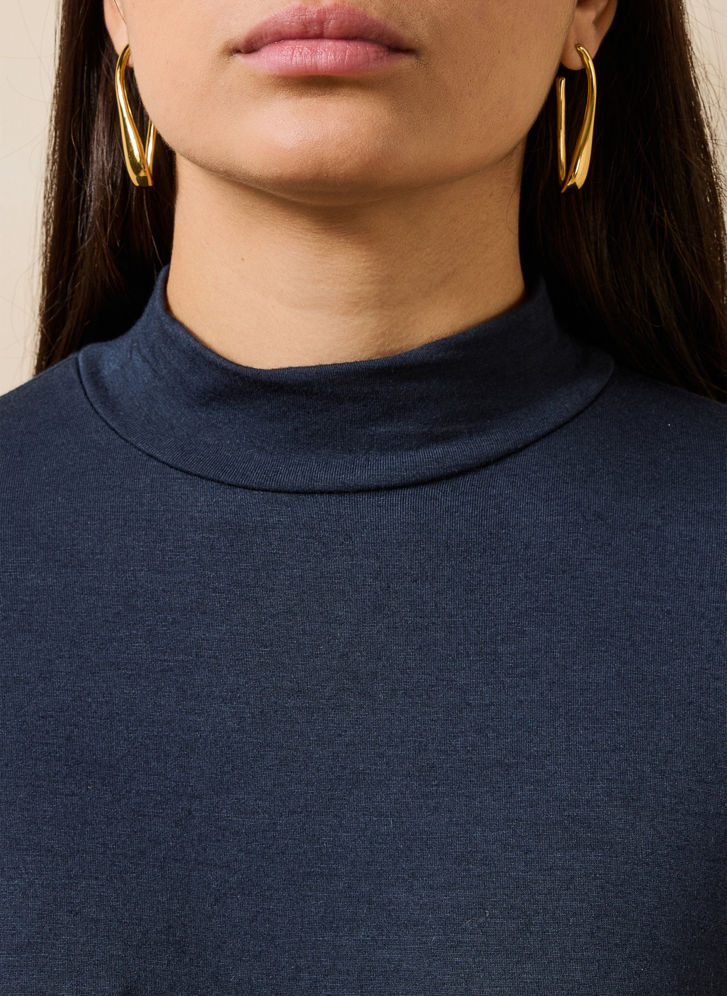 Top manches longues uni LA FEE MARABOUTEE Bleu