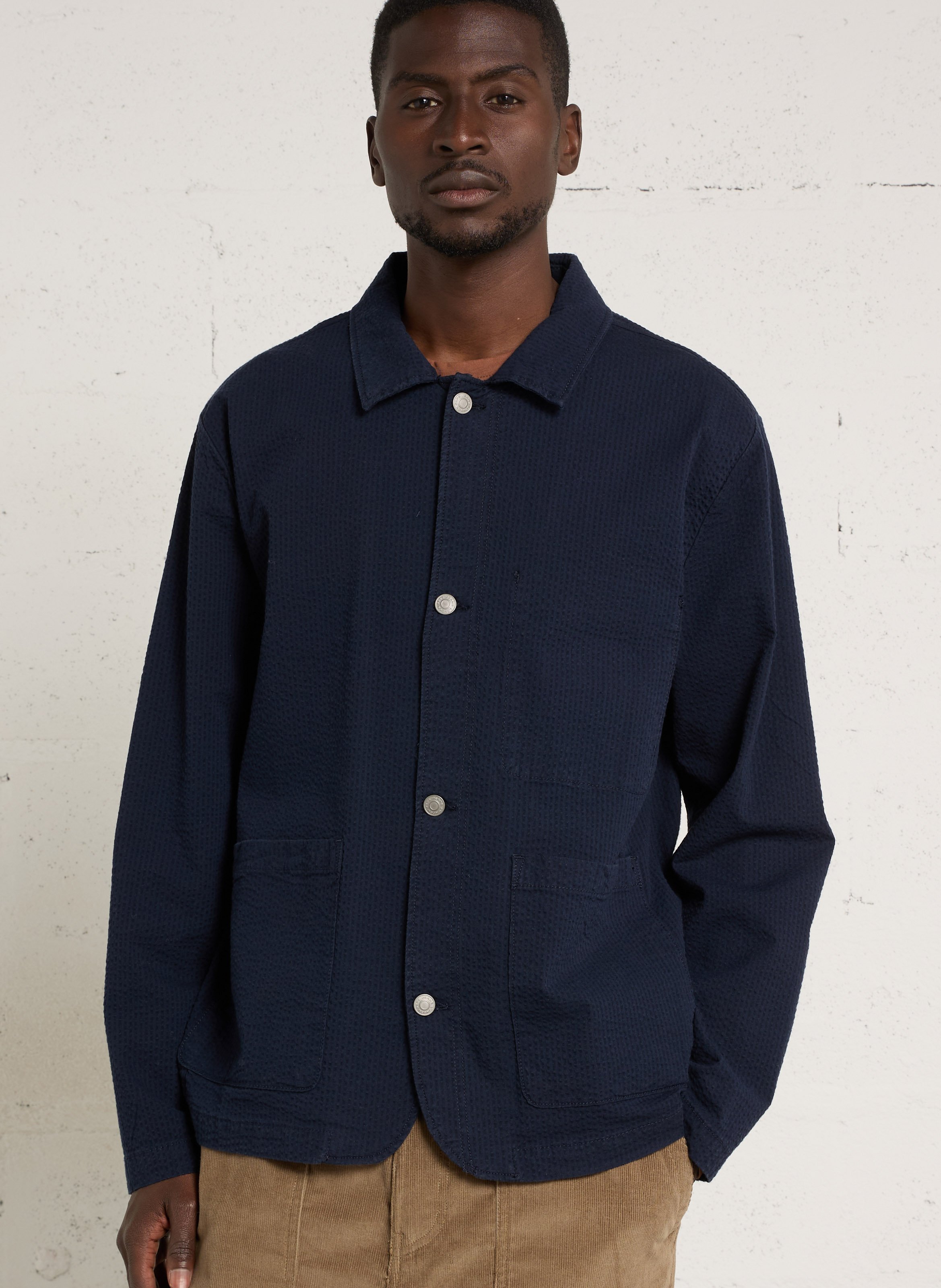 Katoenen jas met klassieke kraag PEPE JEANS Blauw