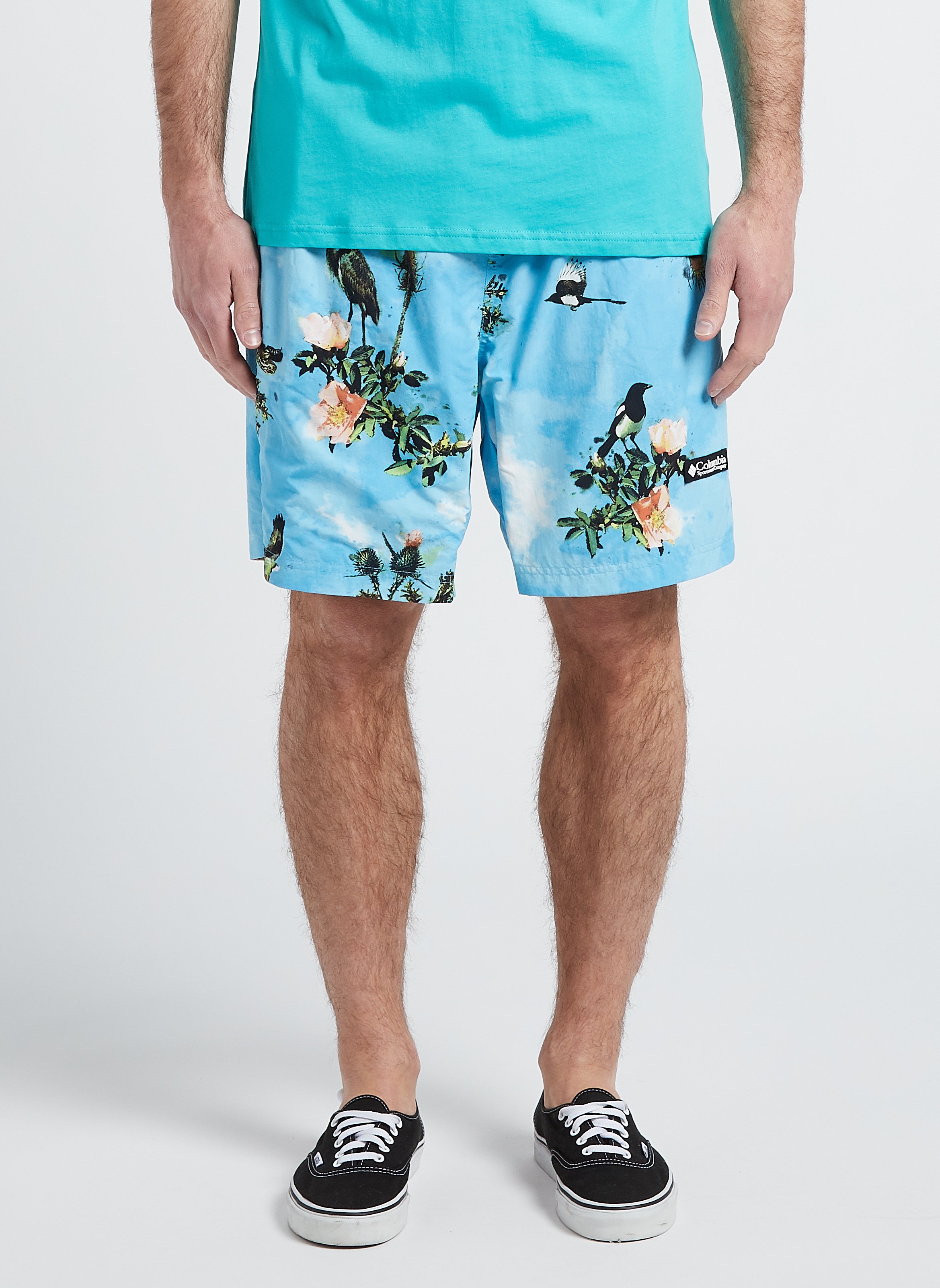 Reversible printed Bermuda shorts COLUMBIA Beige