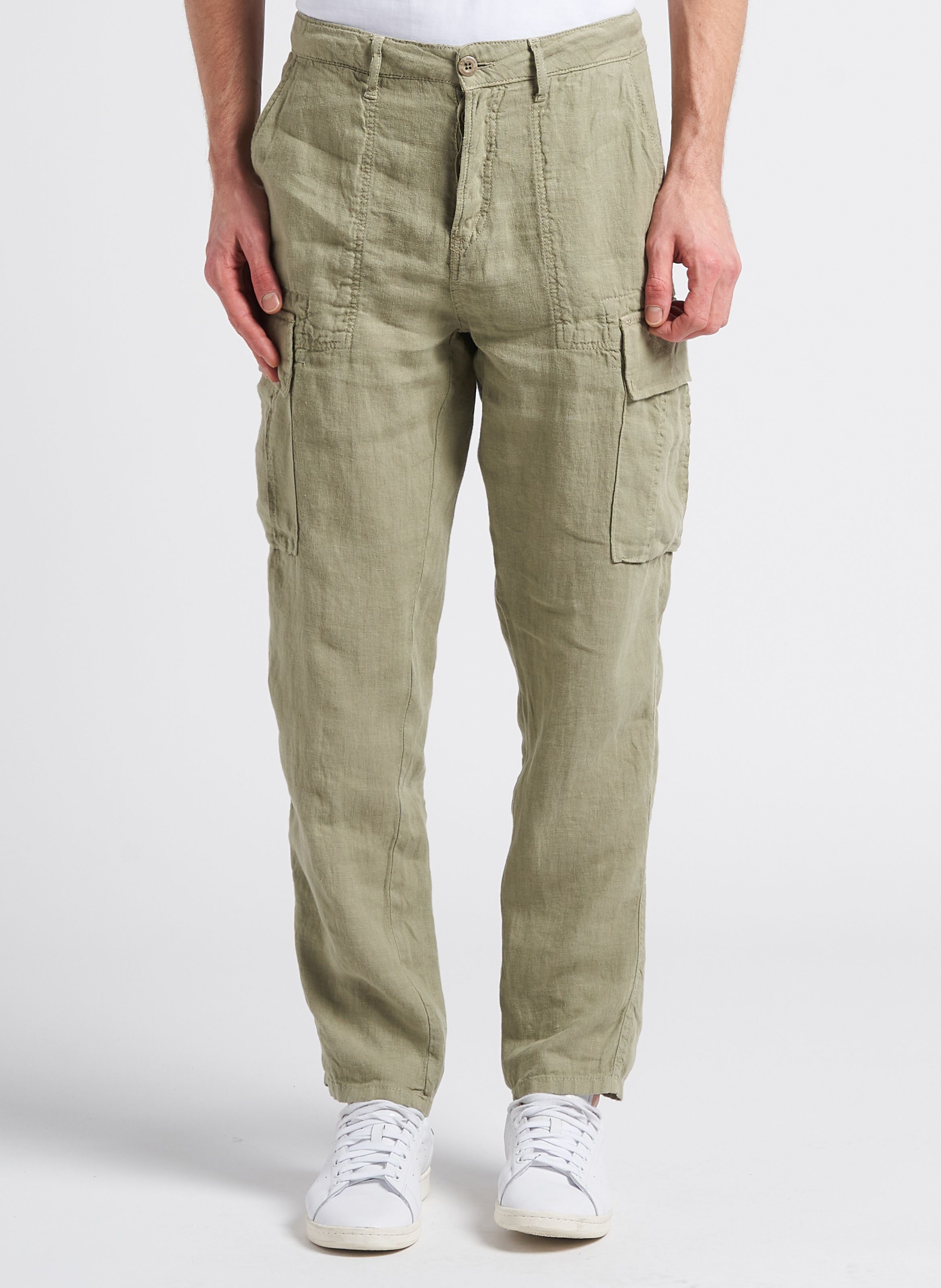 Pantalon discount militar blanco